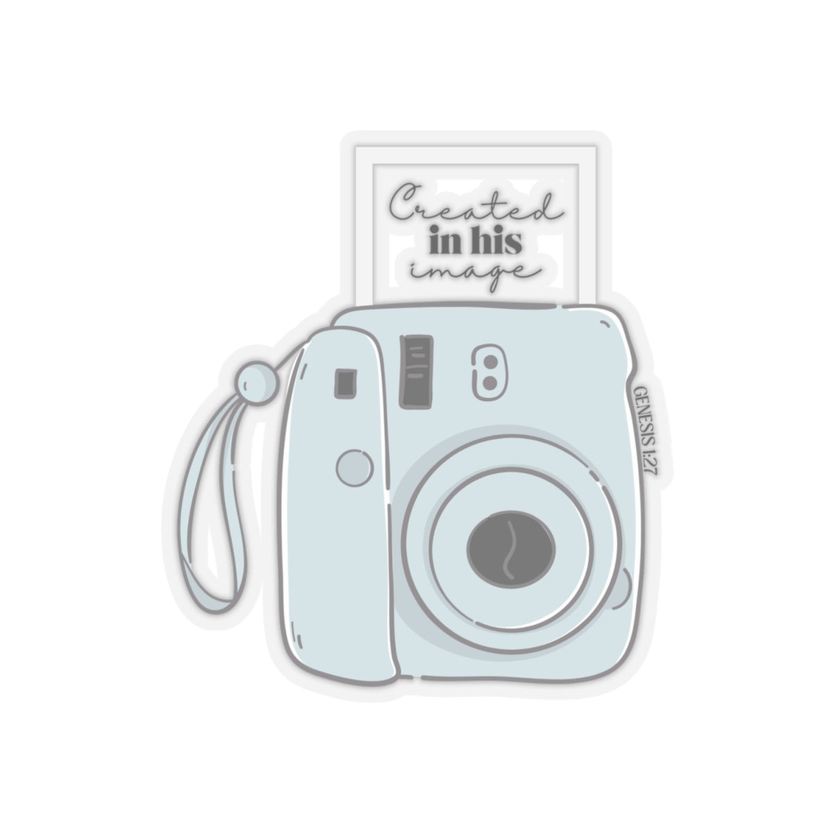 Created In His Image Christian Polaroid Camera Kiss-Cut Stickers