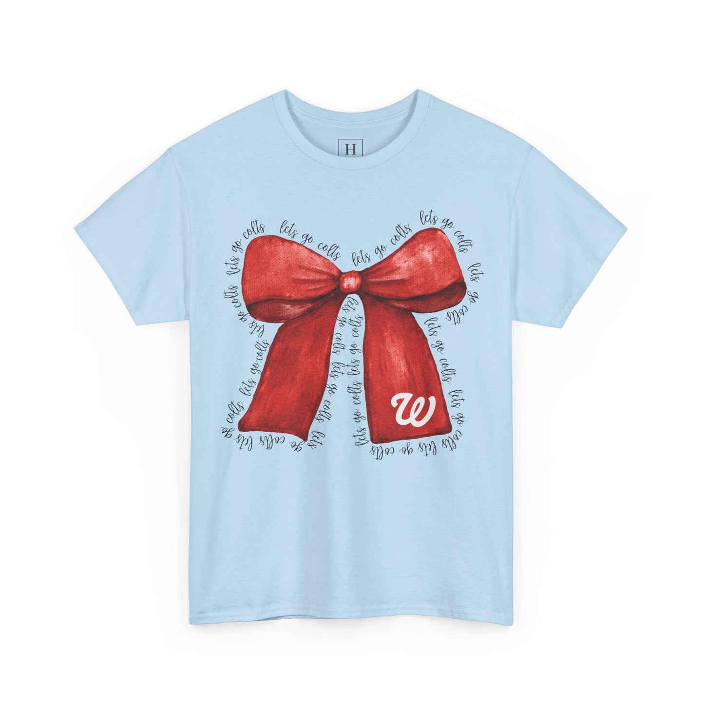 WJ Let's Go Colts Cheer Bow w/ WJ logo - Unisex Shirt