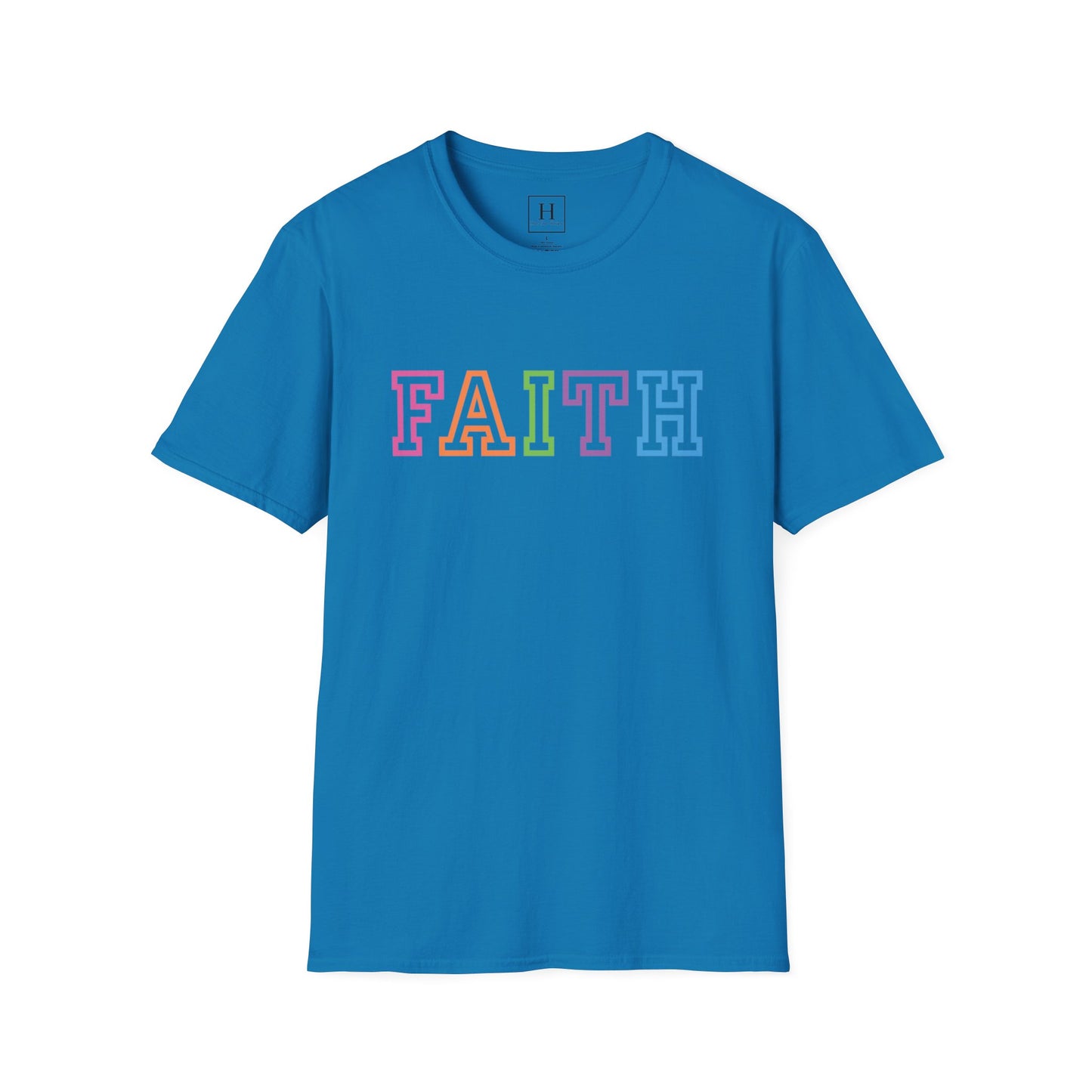 Bright Rainbow Color Faith Christian T-shirt