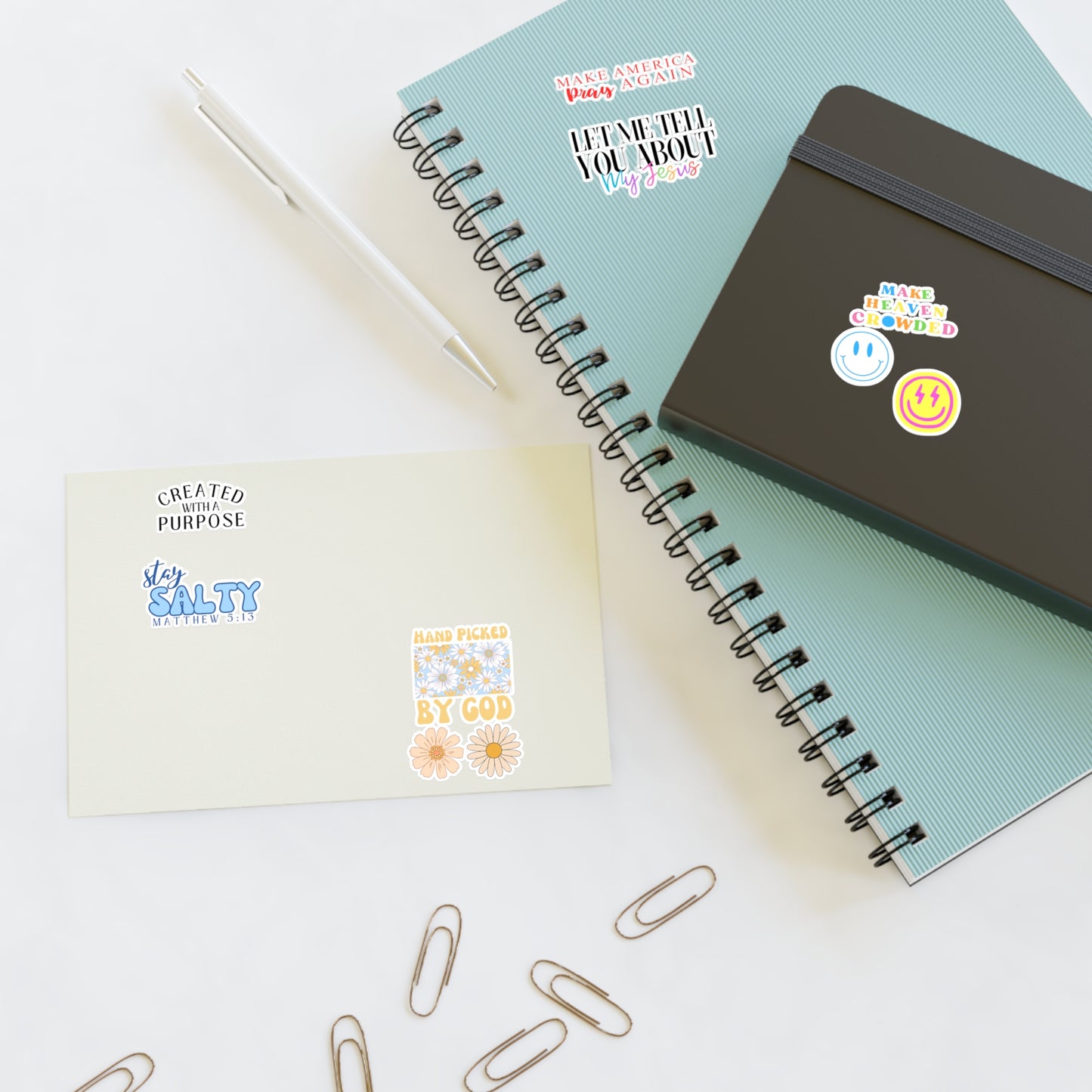 Christian Christian Sticker Sheets (Smiles, Flowers, and Quotes)