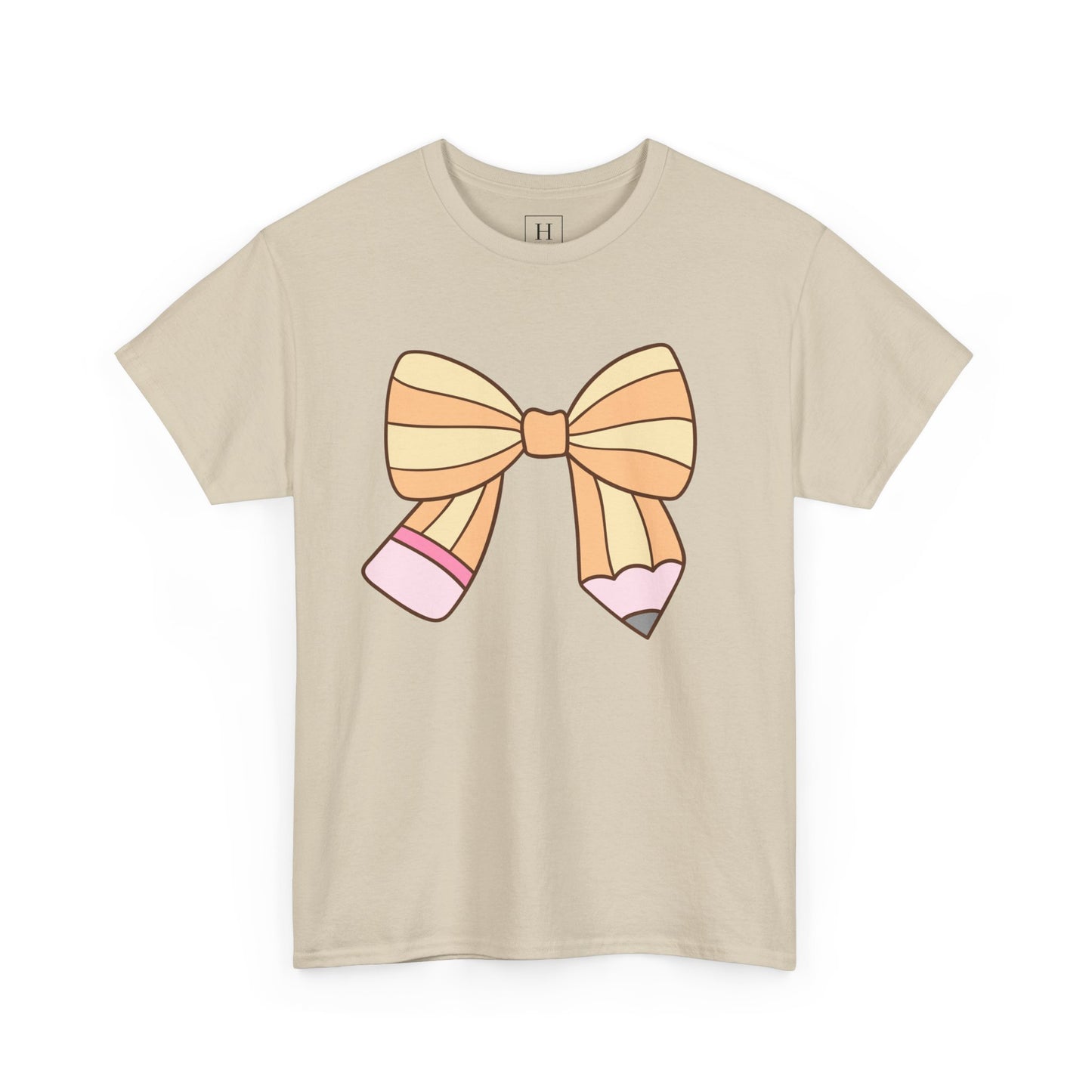 Teacher Pencil Bow Tee