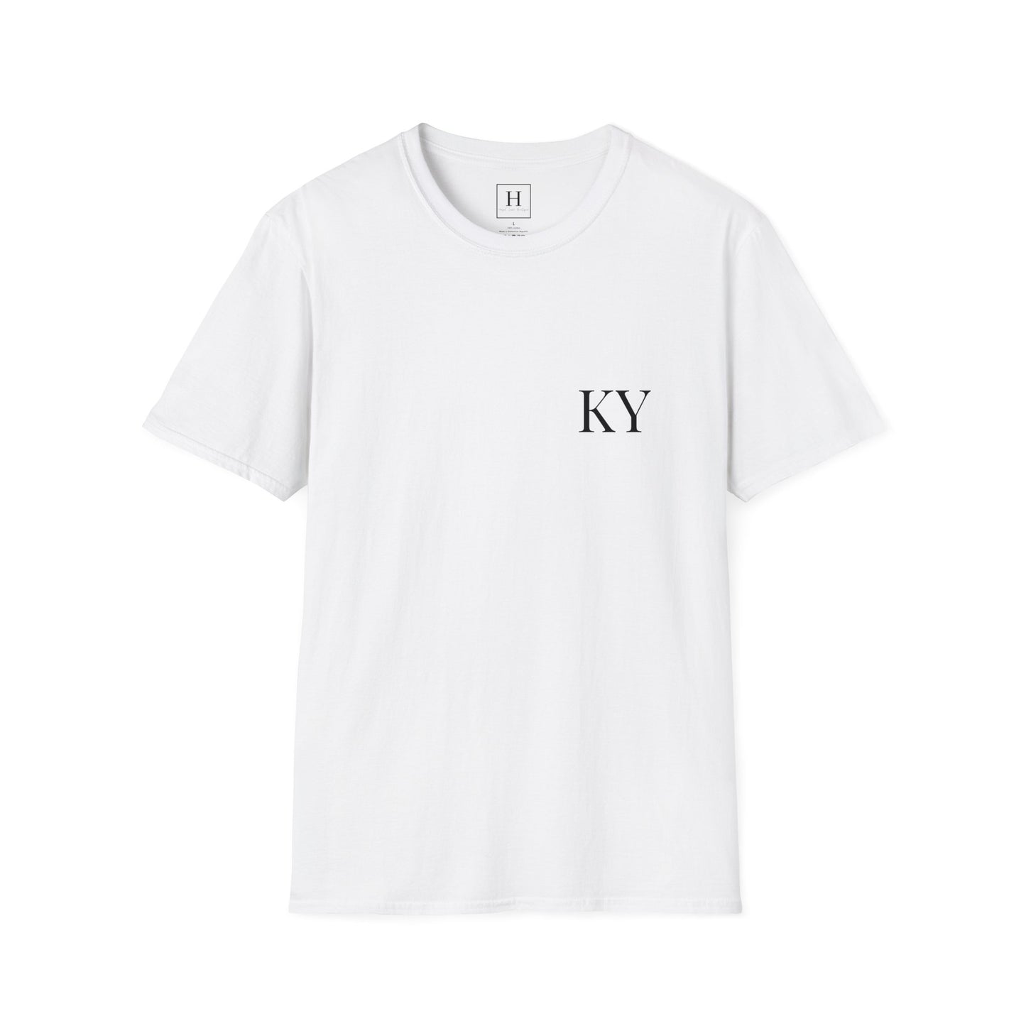 Kentucky KY UK Blue Jersey Short Sleeve Tee (front and back)