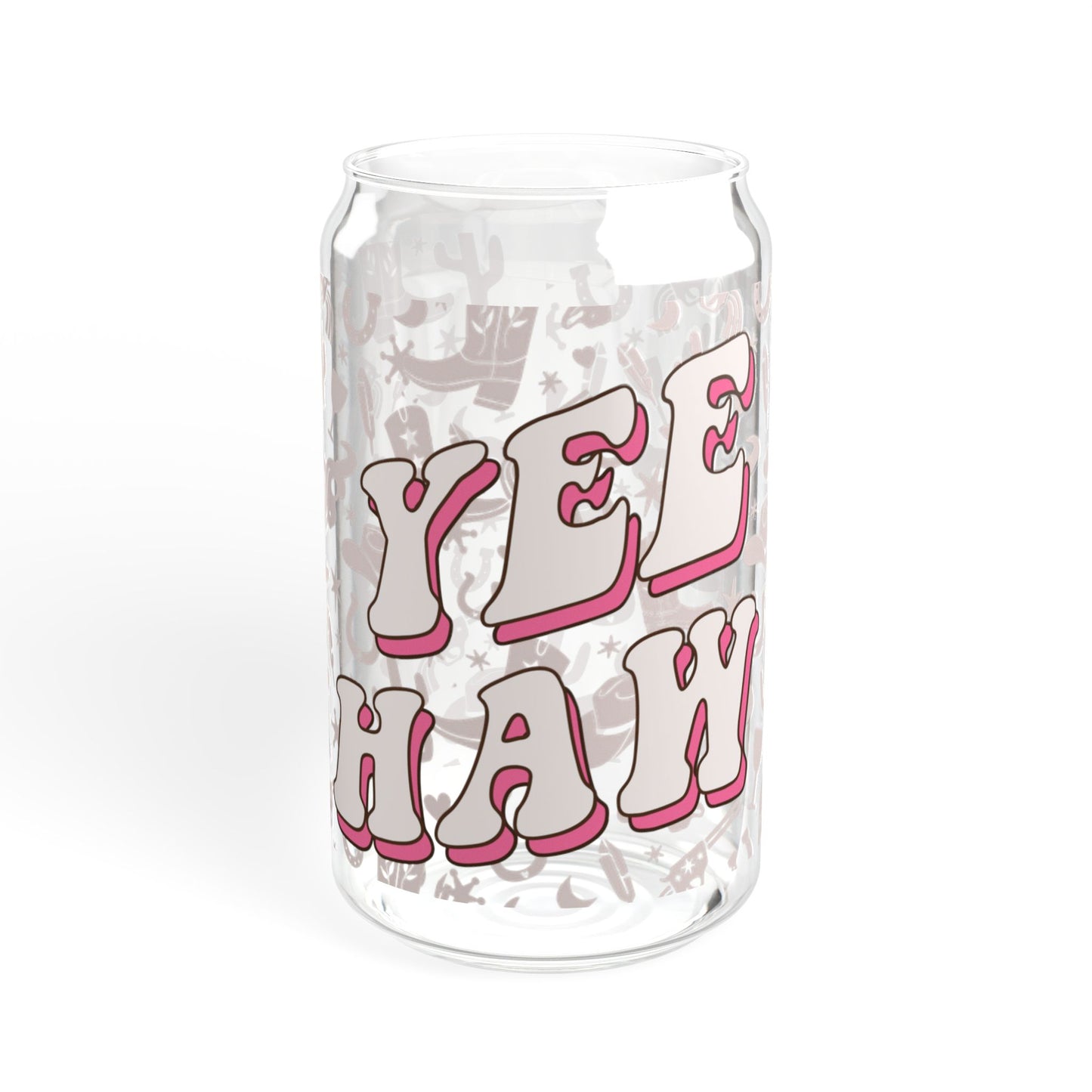 Yeehaw country western Sipper Glass, 16oz