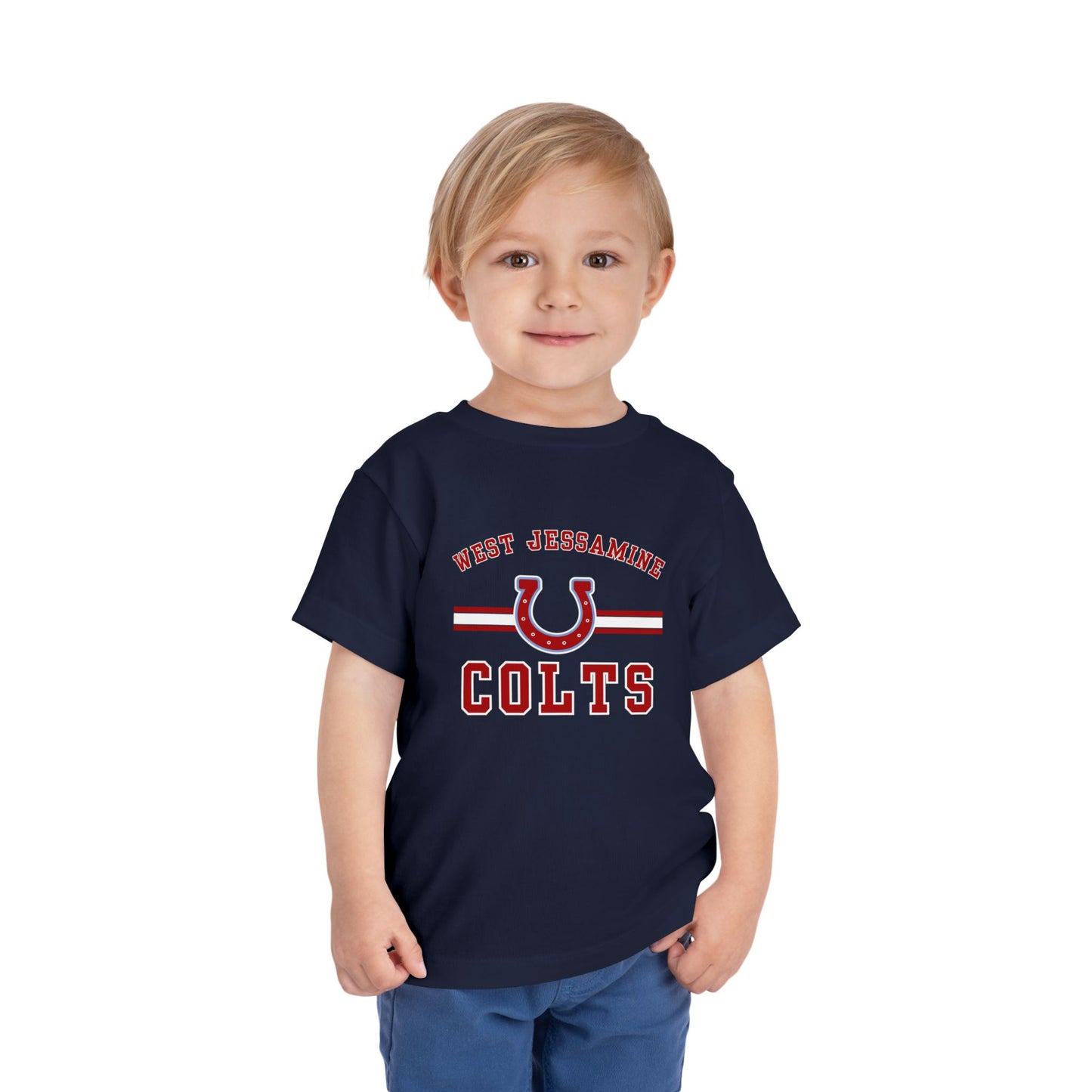 Toddler; West Jessamine Colts with Horseshoe- Unisex T-shirt