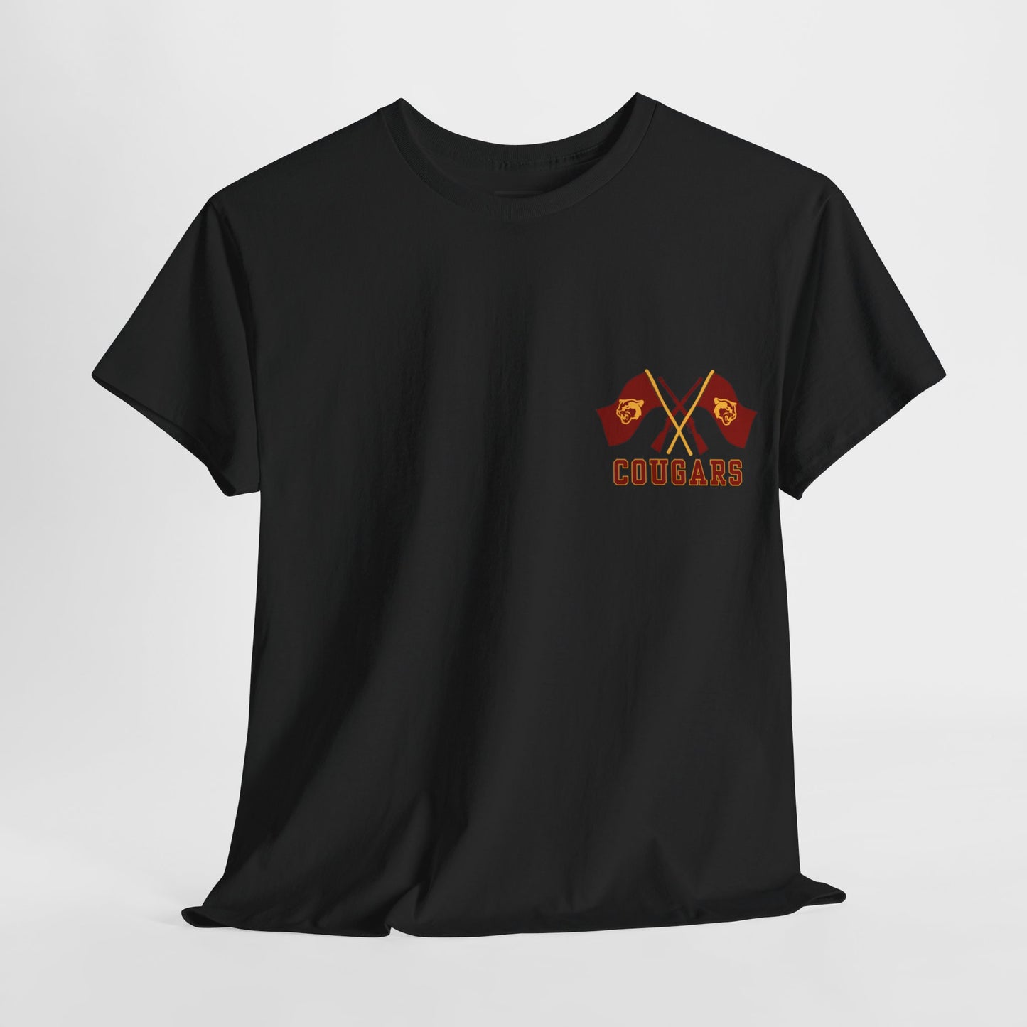 GMS Garrard Middle School Cougars Color Guard T-Shirt (Front & Back)