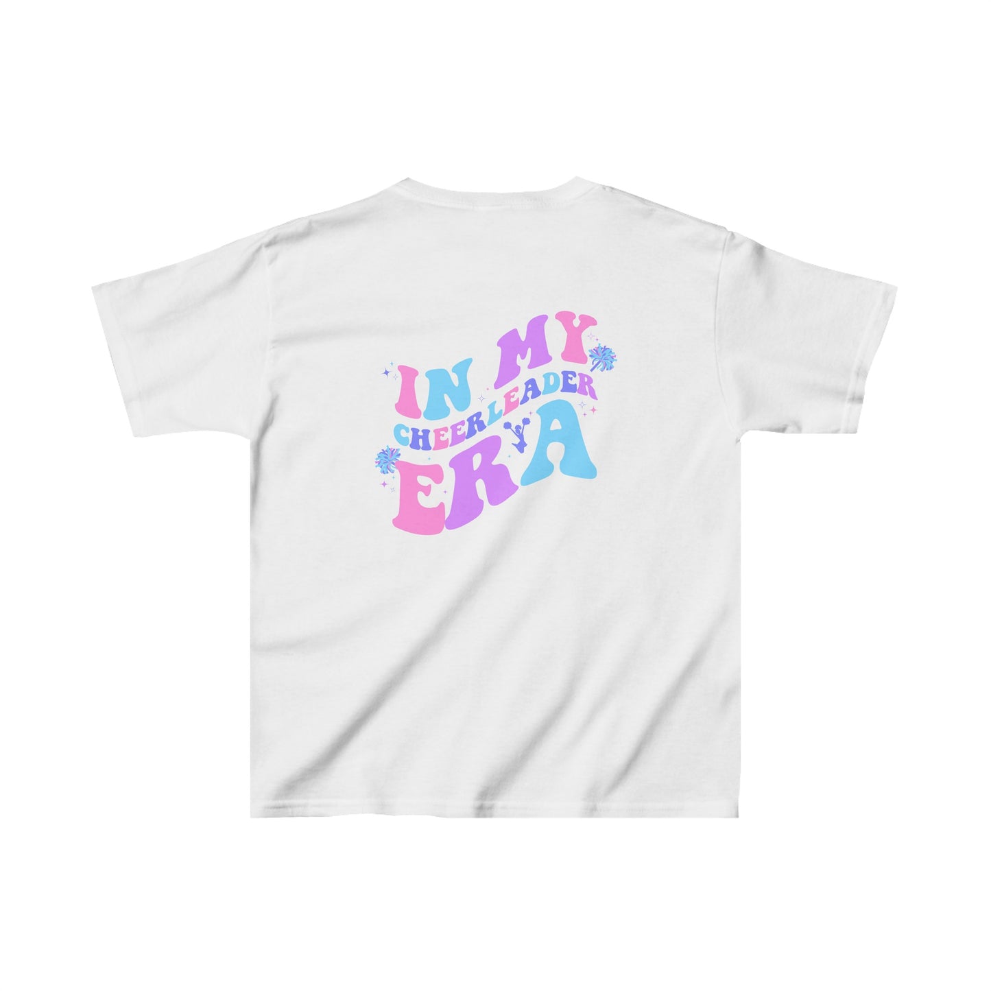 YOUTH in my cheerleading era front and back cheer t-shirt