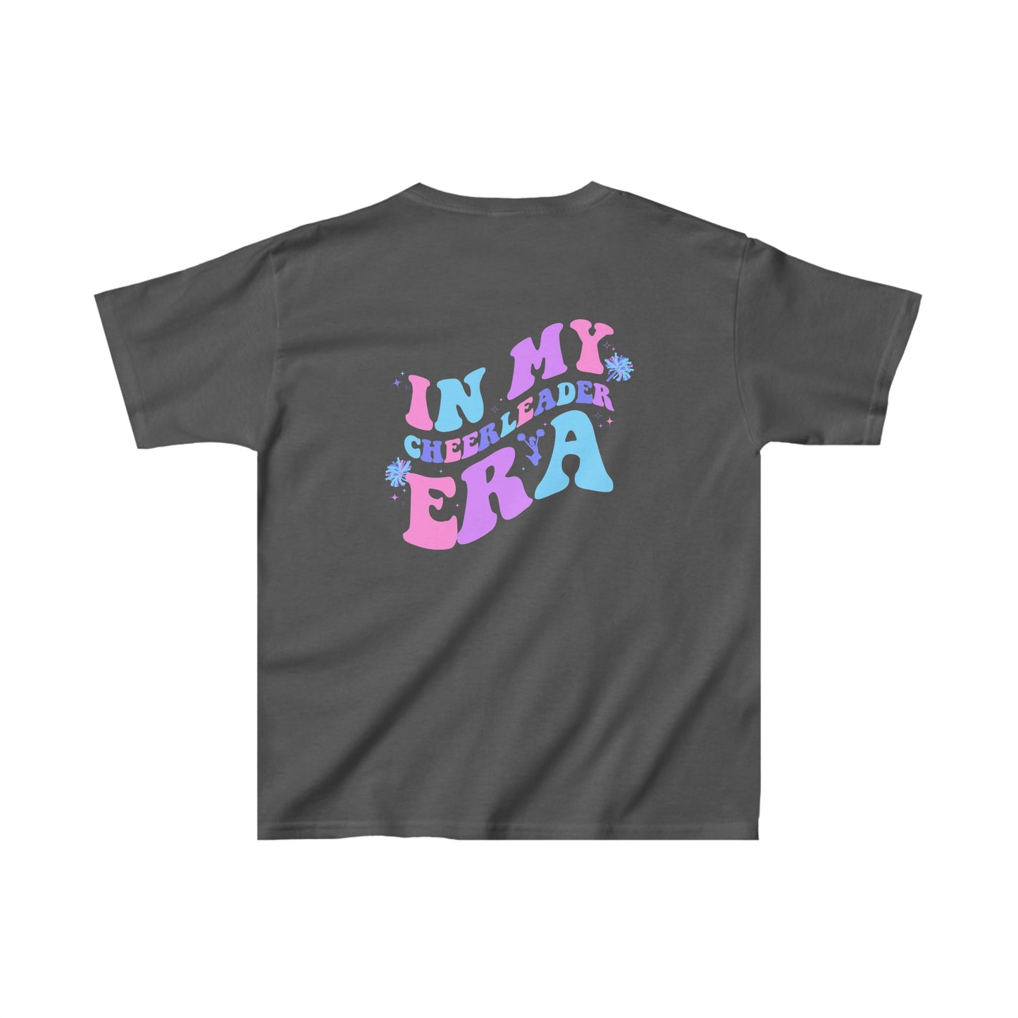YOUTH in my cheerleading era front and back cheer t-shirt