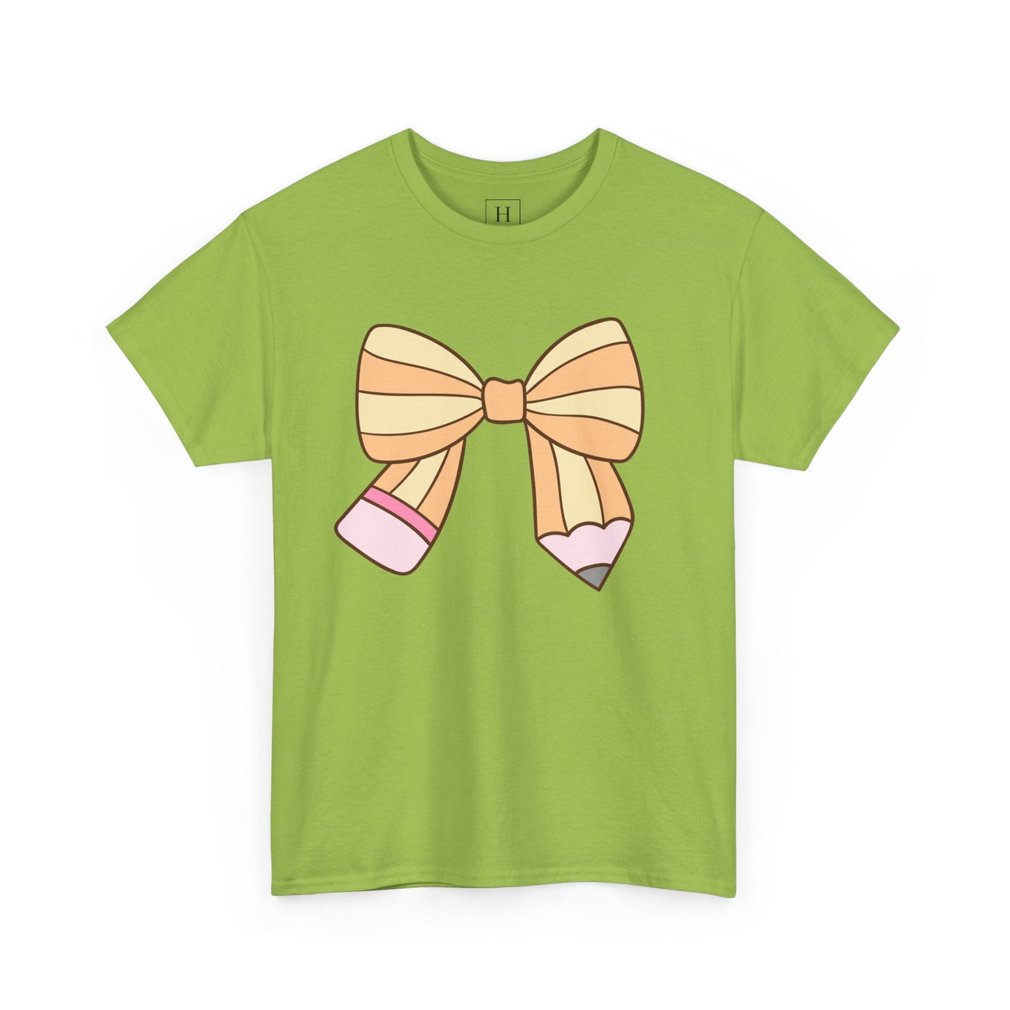 Teacher Pencil Bow Tee