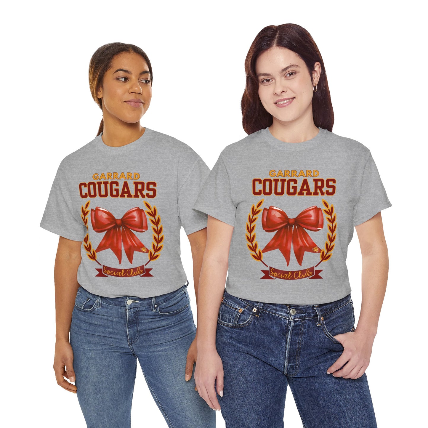 GMS Garrard Middle School Cougars Social Club T-Shirt (Front Only)