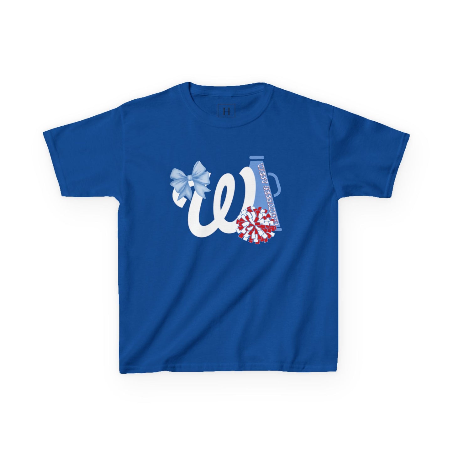 YOUTH -- West Jessamine Cheer Bow, Megaphone & Poms - Unisex Shirt