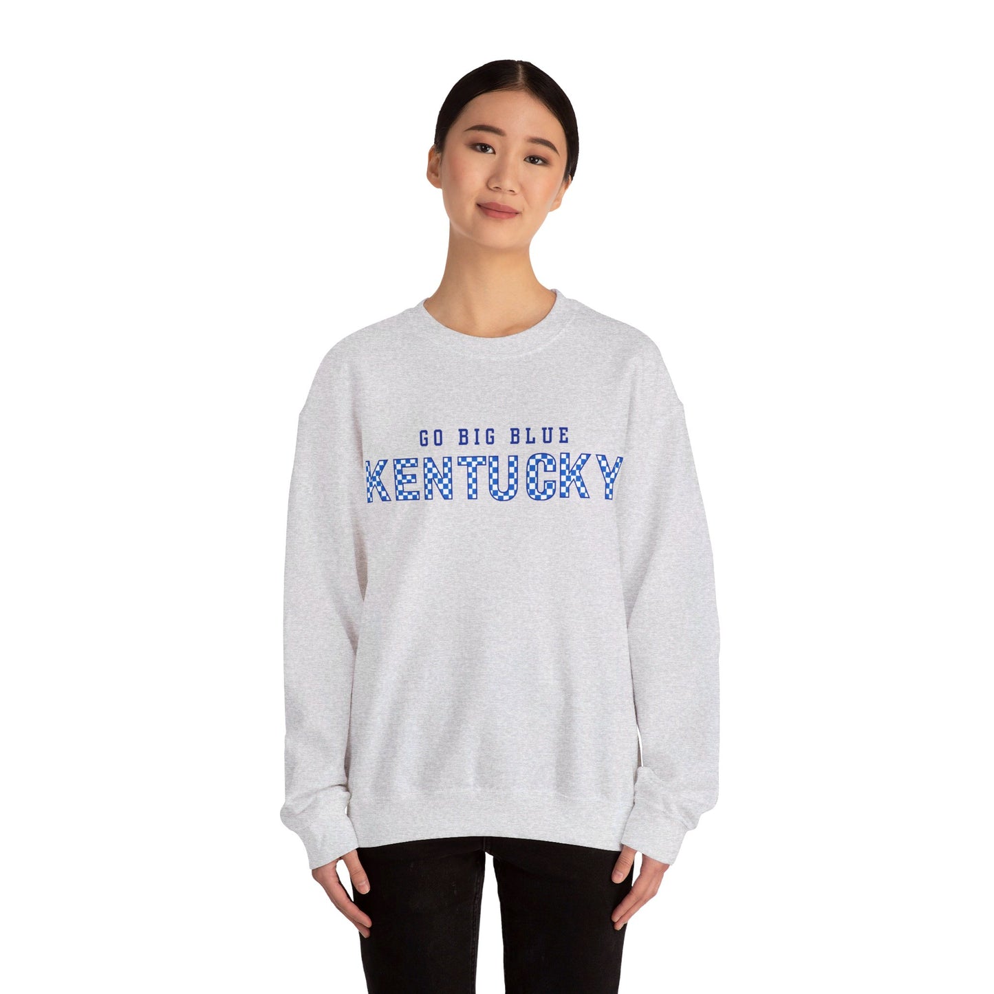 Go Big Blue Kentucky Wildcat Pride Retro Checker Sweater