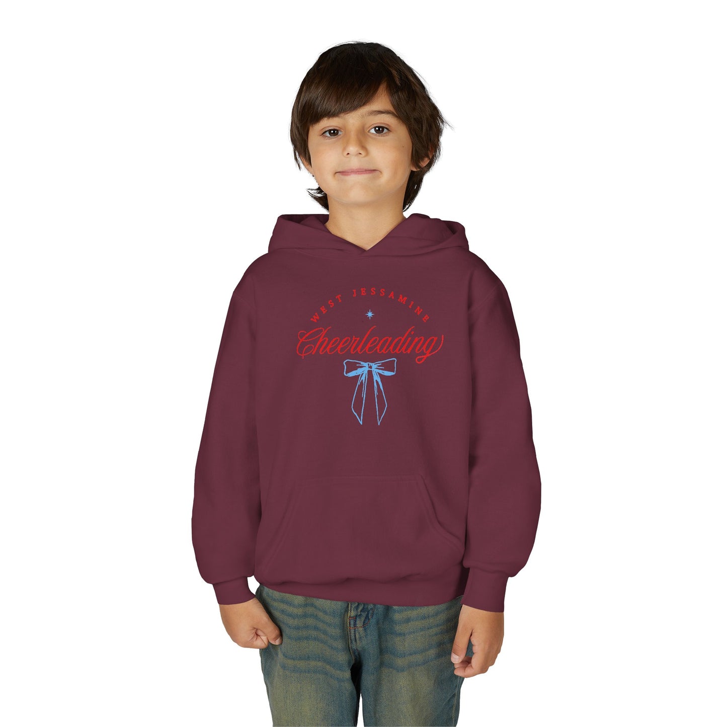 Youth Hoodie -- Cheerleading Bows Unisex Tee - West Jessamine Coquette Design