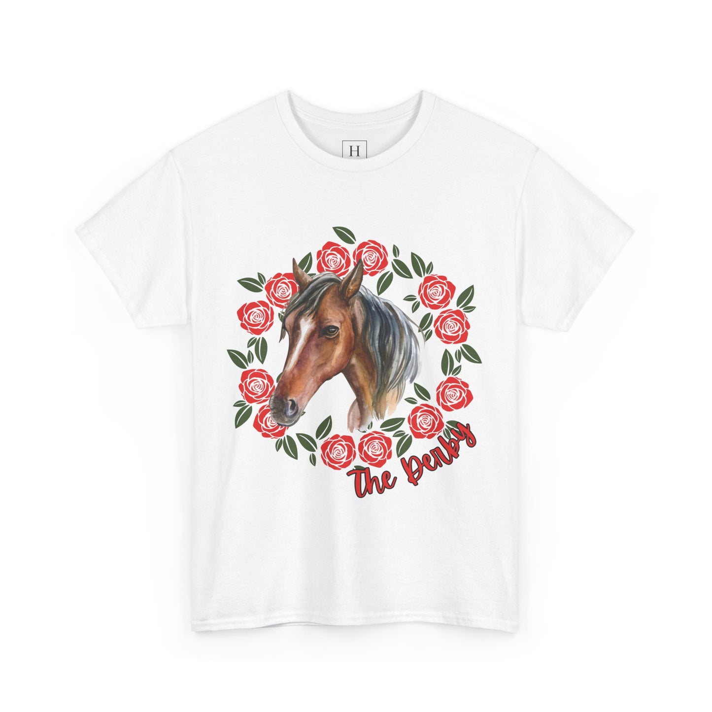 The Derby Horse & Rose Tee