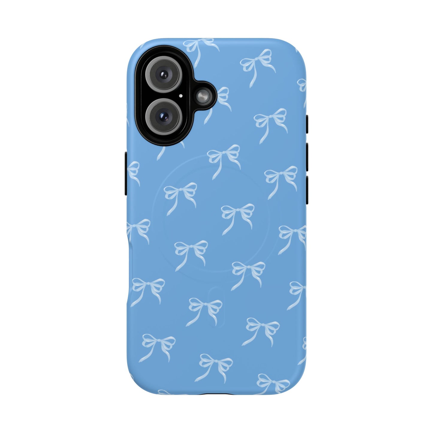 Blue Bow Coquette Design Tough Phone Case, Cute Phone Cover, Durable iPhone Case, Stylish Gift for Her