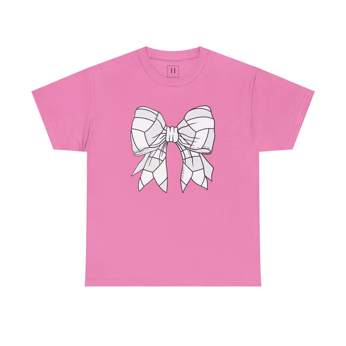 Volleyball Sport Bow Tee - Unisex Heavy Cotton