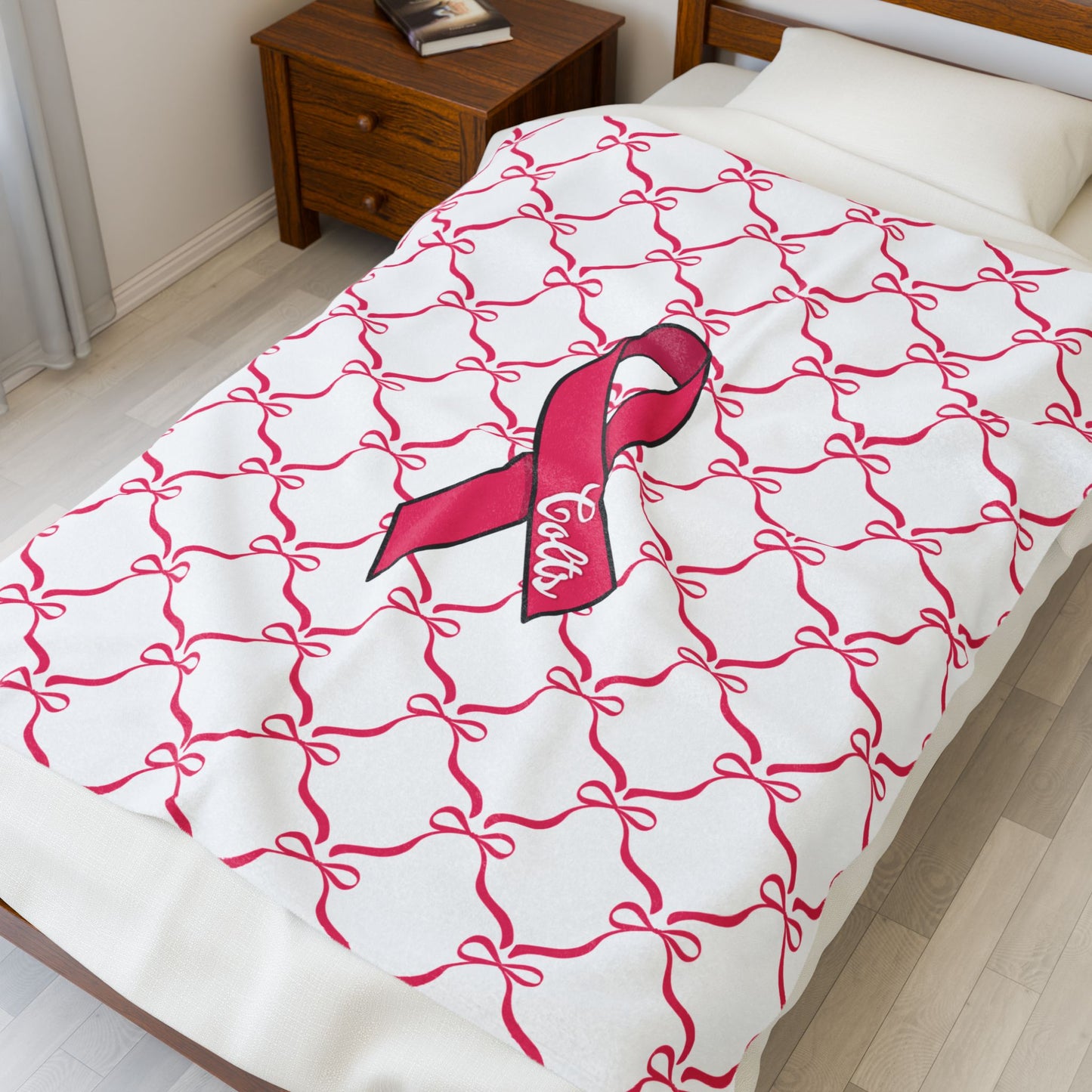 Colts Bow; Breast Cancer Awareness Blanket