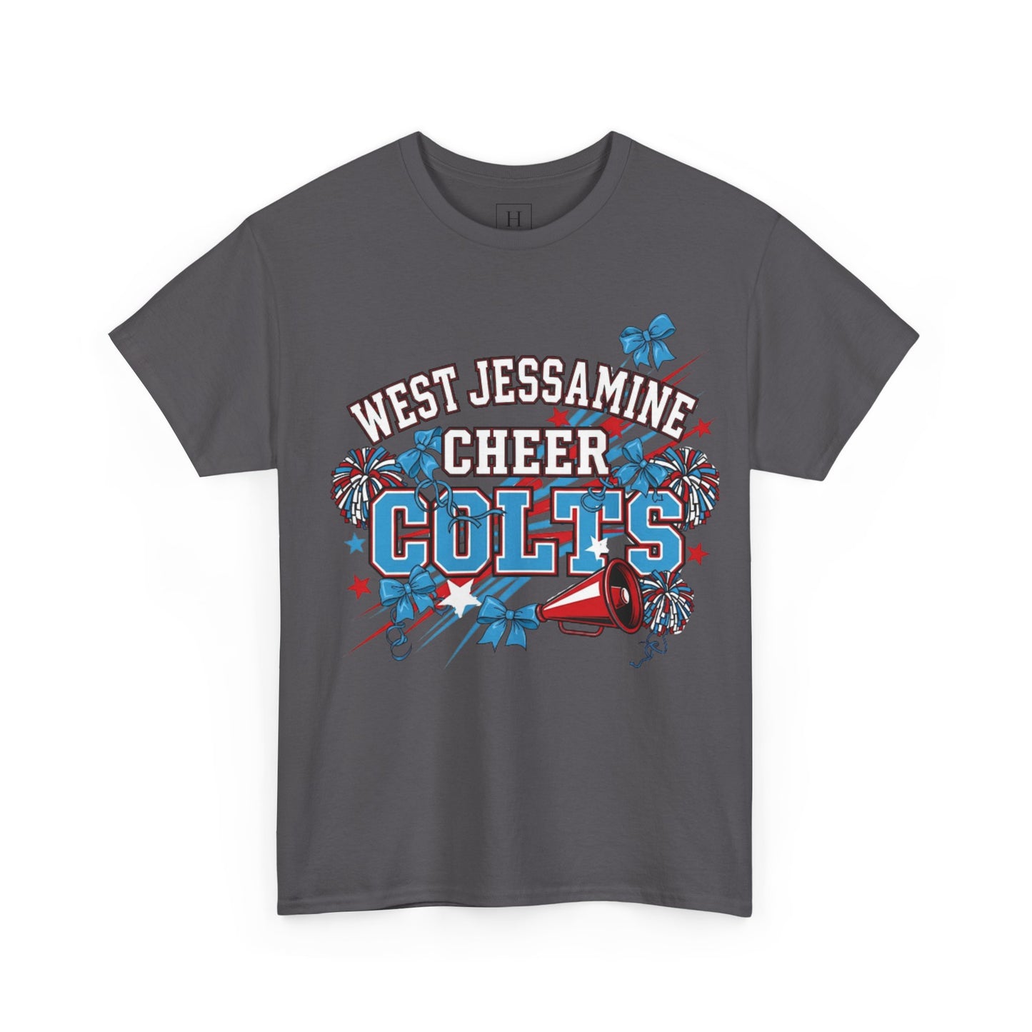 West Jessamine Cheer COLTS - Poms, Bows, Stars - Unisex Shirt