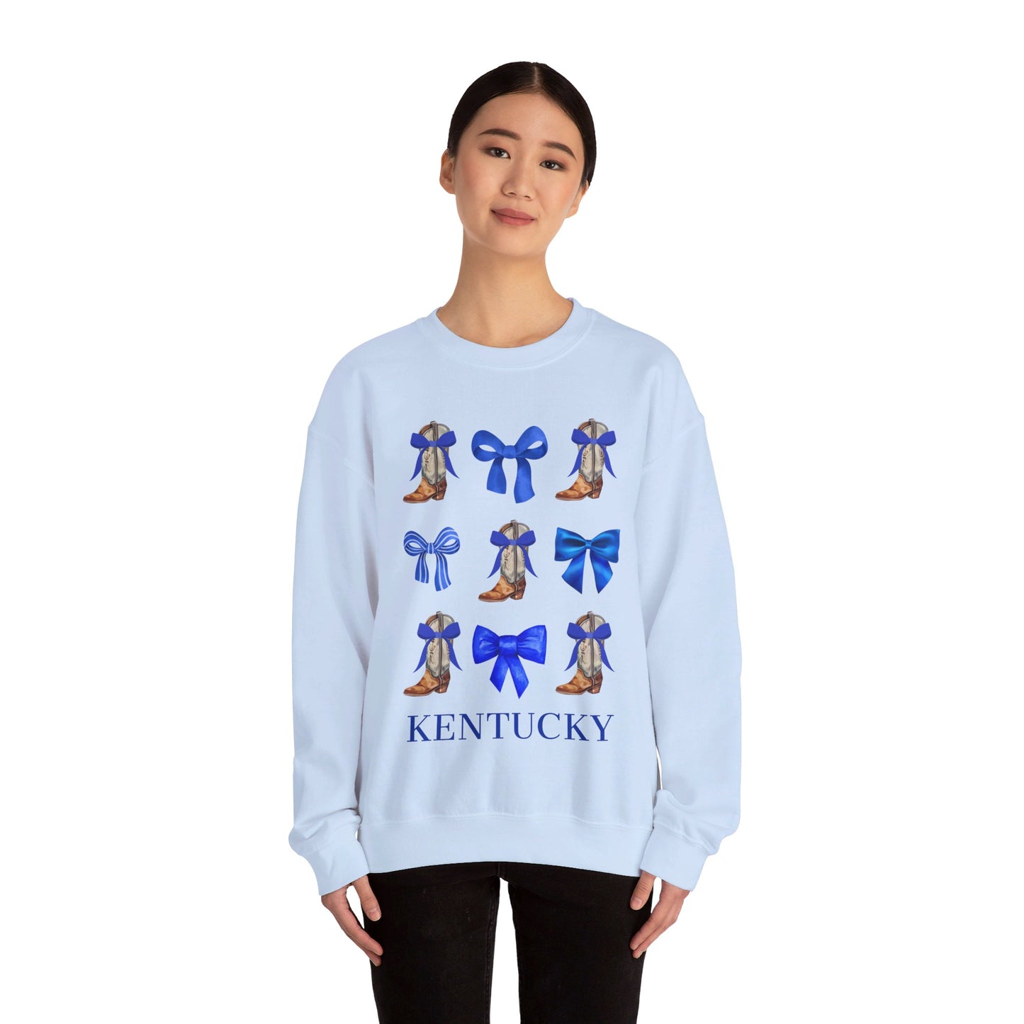 Kentucky Wildcats Coquette Cowgirl Boots & Bows Sweater