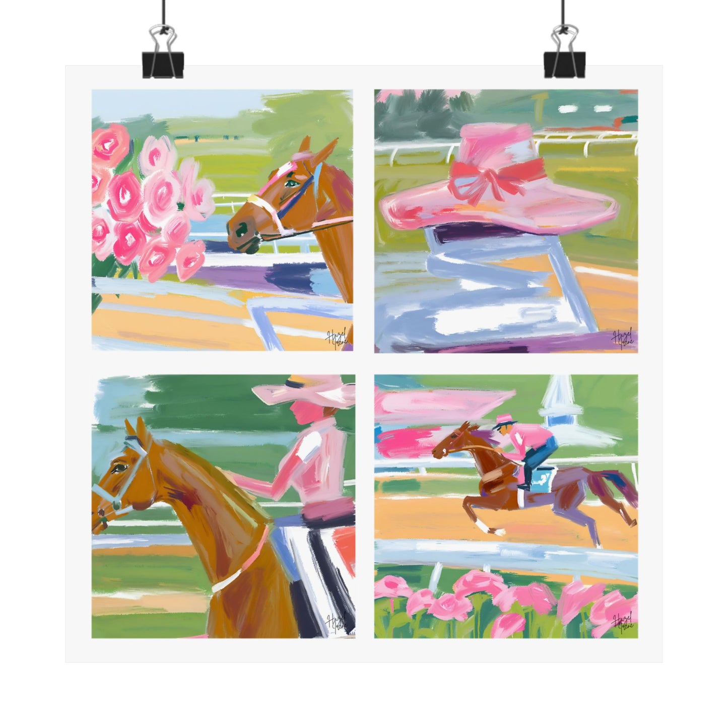 Kentucky Derby Oil on Matte Poster