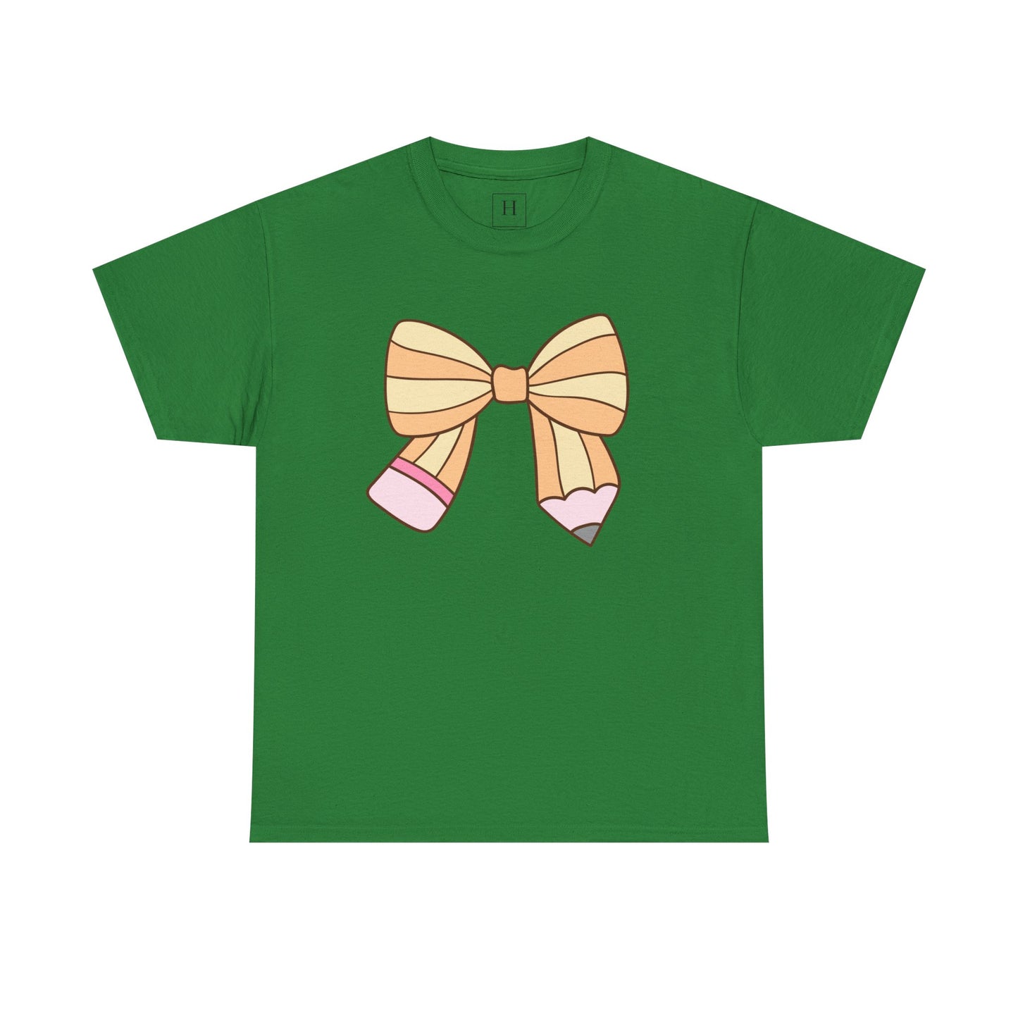 Teacher Pencil Bow Tee