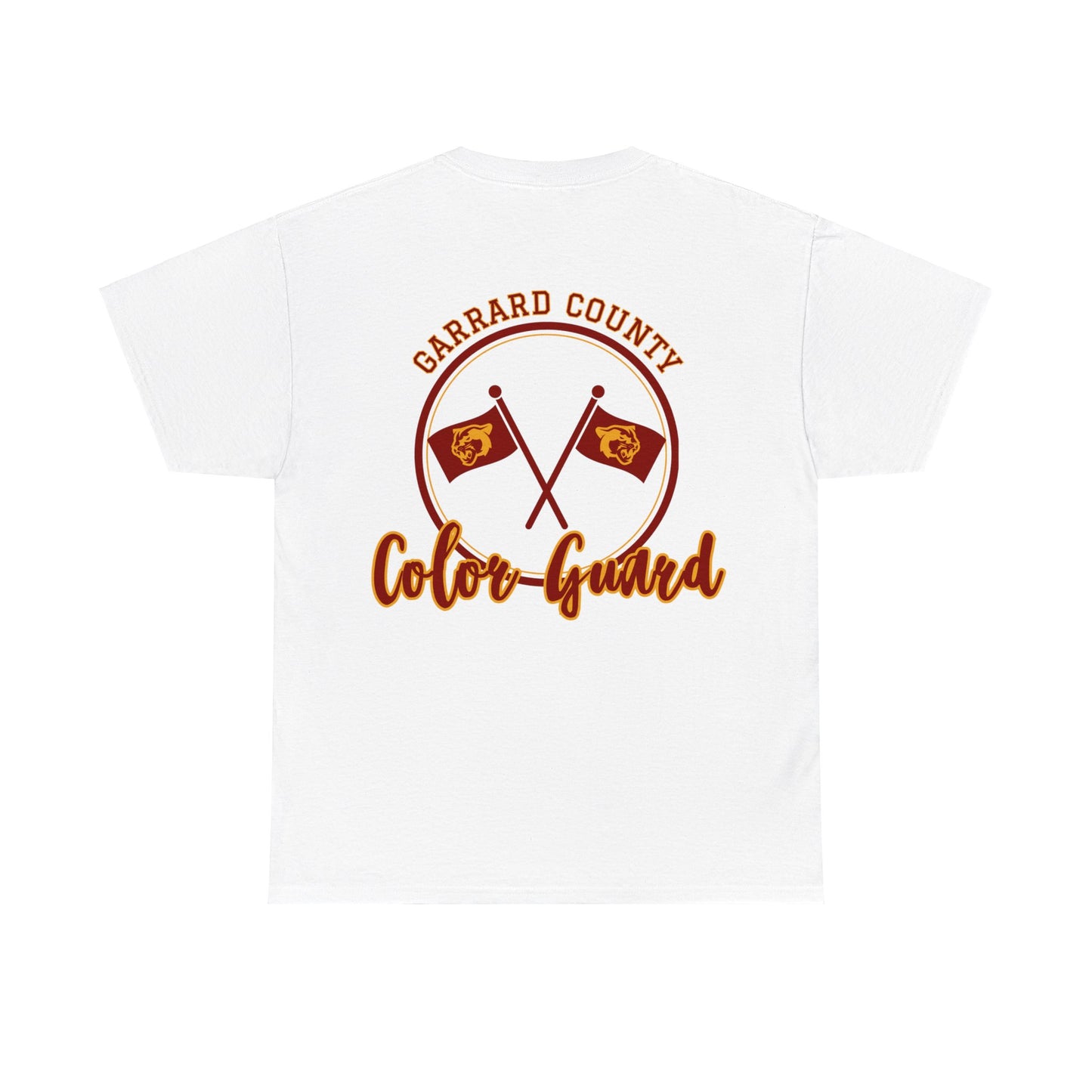 GMS Garrard Middle School Cougars Color Guard T-Shirt (Front & Back)