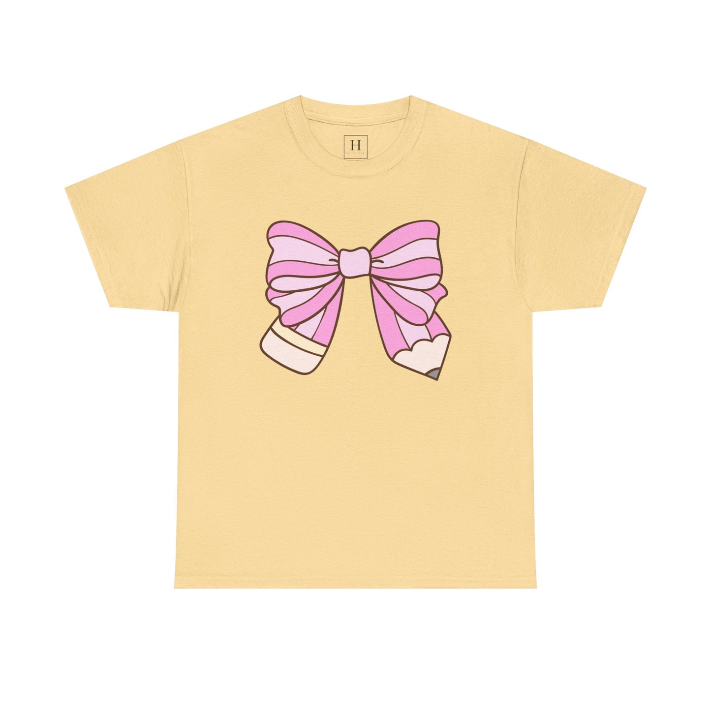Teacher Pencil Bow Tee