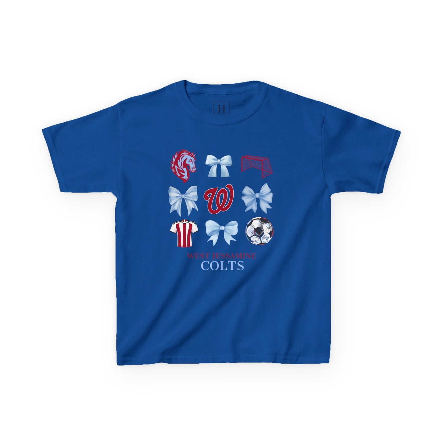 YOUTH --Soccer Coquette Bows Unisex Tee - West Jessamine