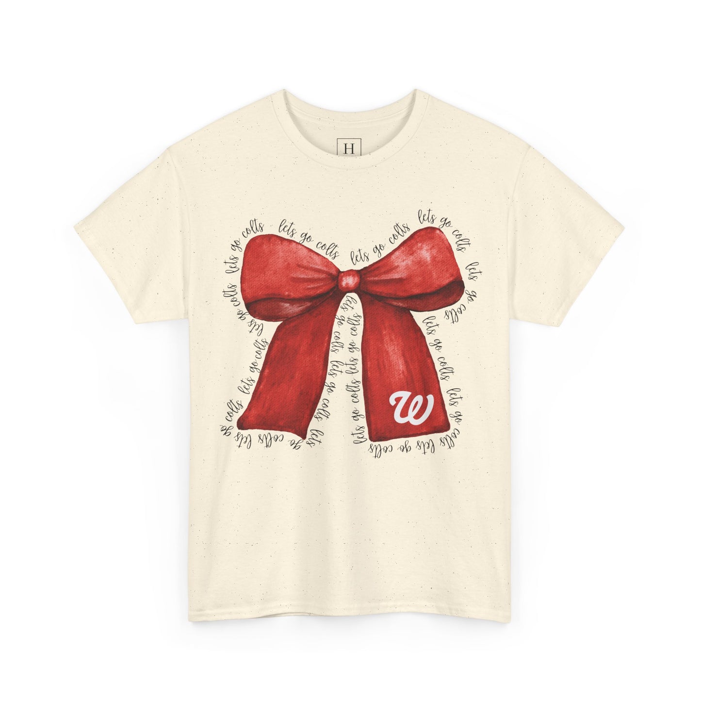WJ Let's Go Colts Cheer Bow w/ WJ logo - Unisex Shirt