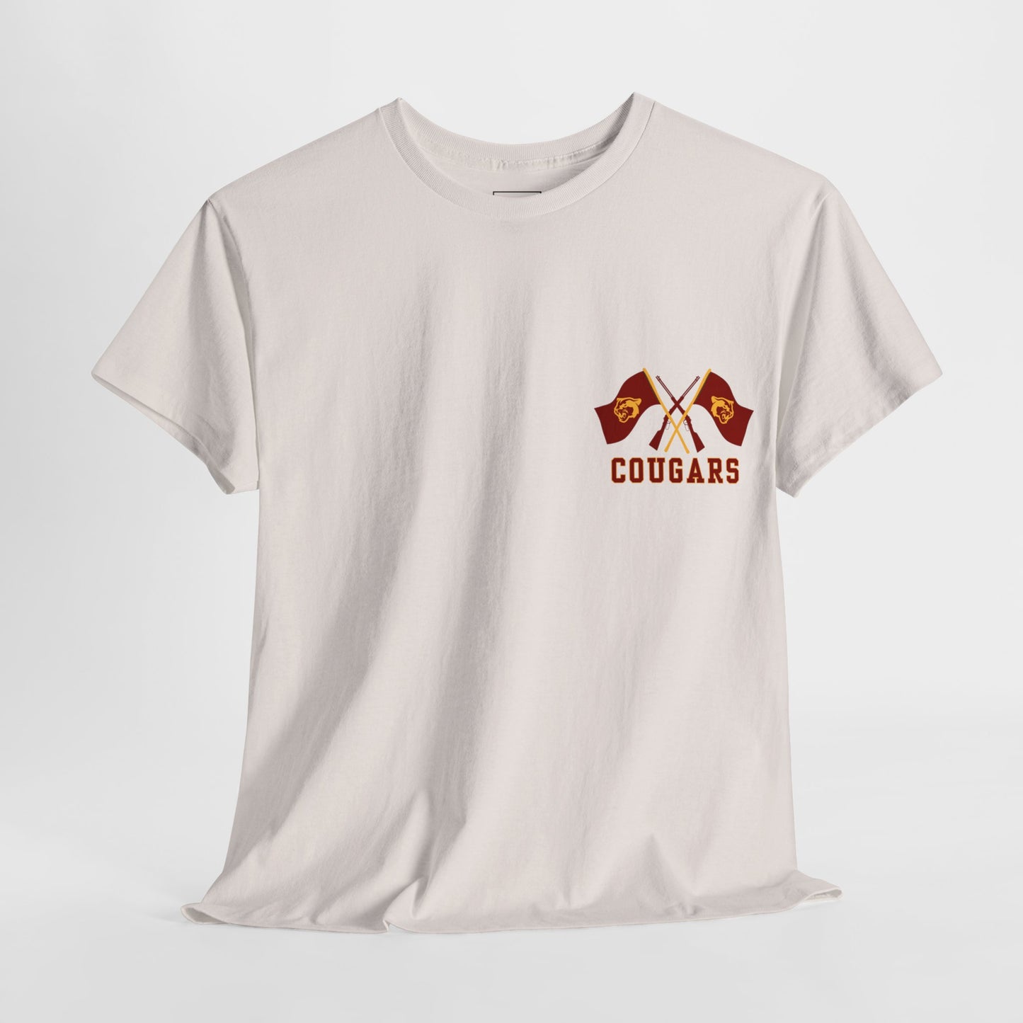 GMS Garrard Middle School Cougars Color Guard T-Shirt (Front & Back)
