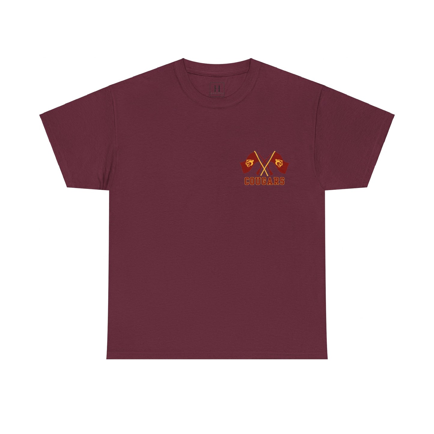 GMS Garrard Middle School Cougars Color Guard T-Shirt (Front & Back)