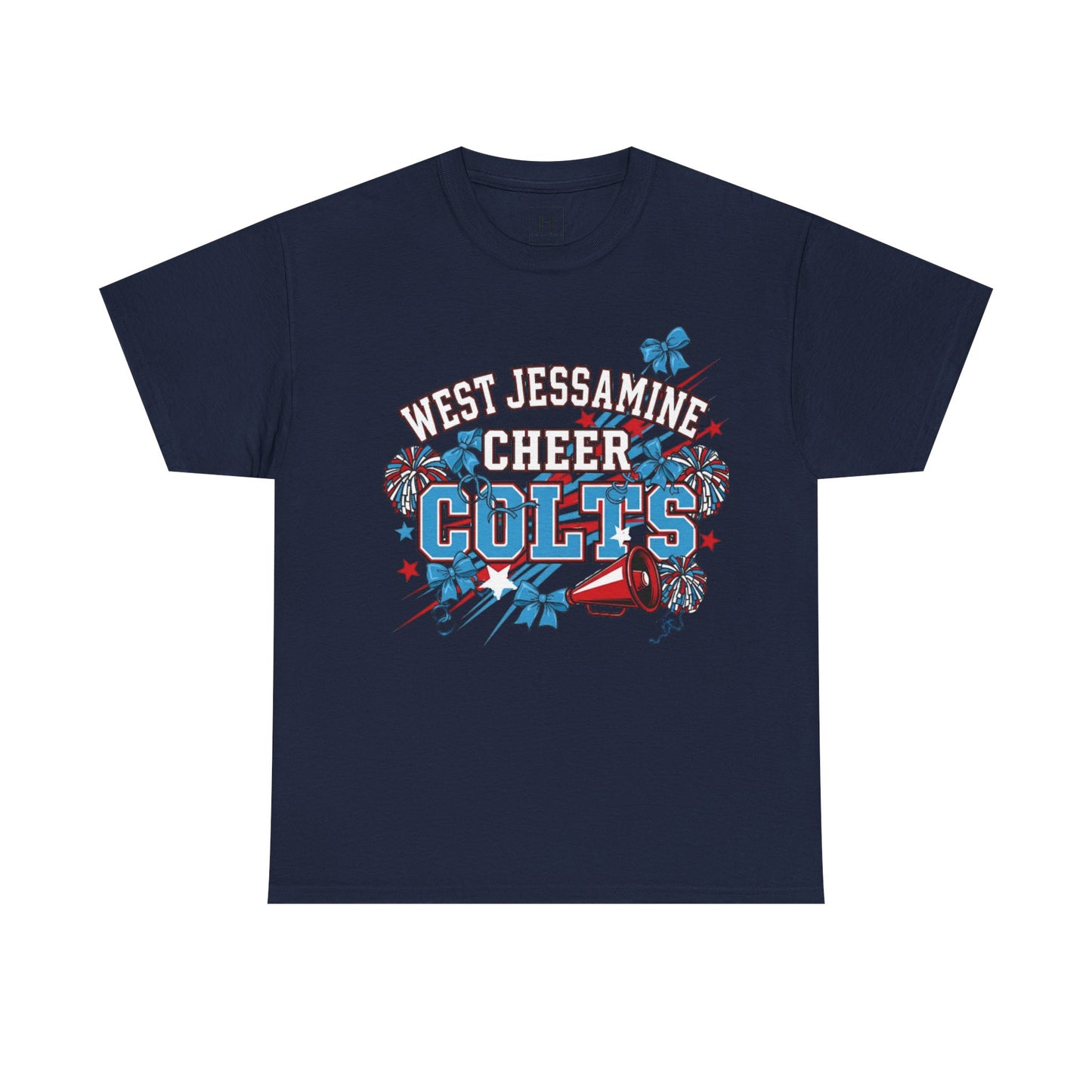 West Jessamine Cheer COLTS - Poms, Bows, Stars - Unisex Shirt