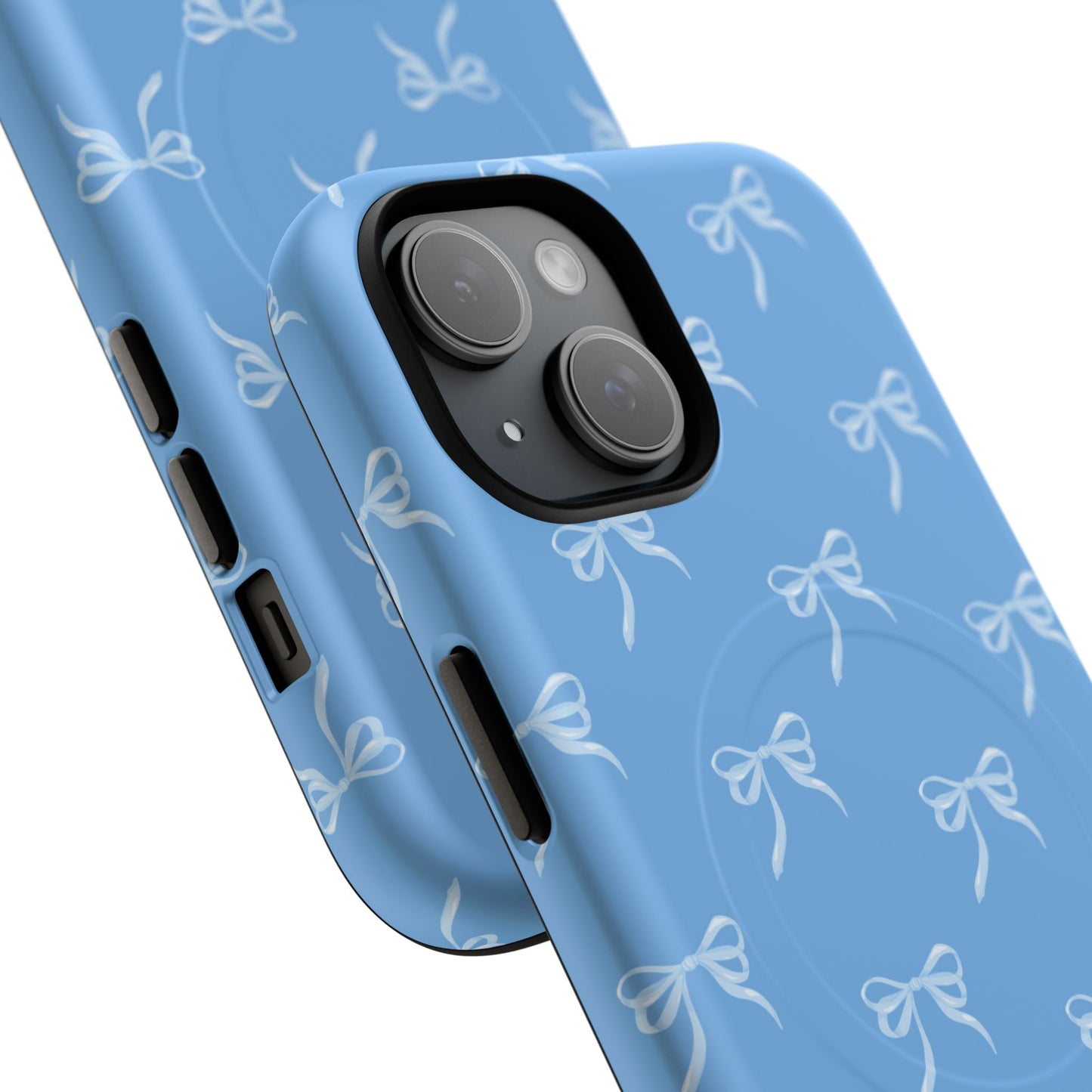 Blue Bow Coquette Design Tough Phone Case, Cute Phone Cover, Durable iPhone Case, Stylish Gift for Her