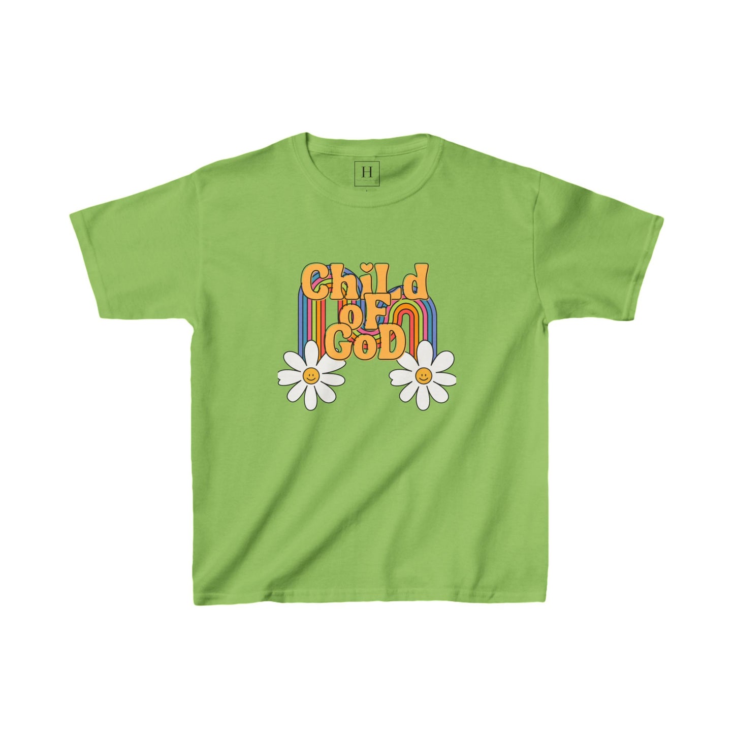 Youth Child of God Daisy Christian Heavy Cotton Tee