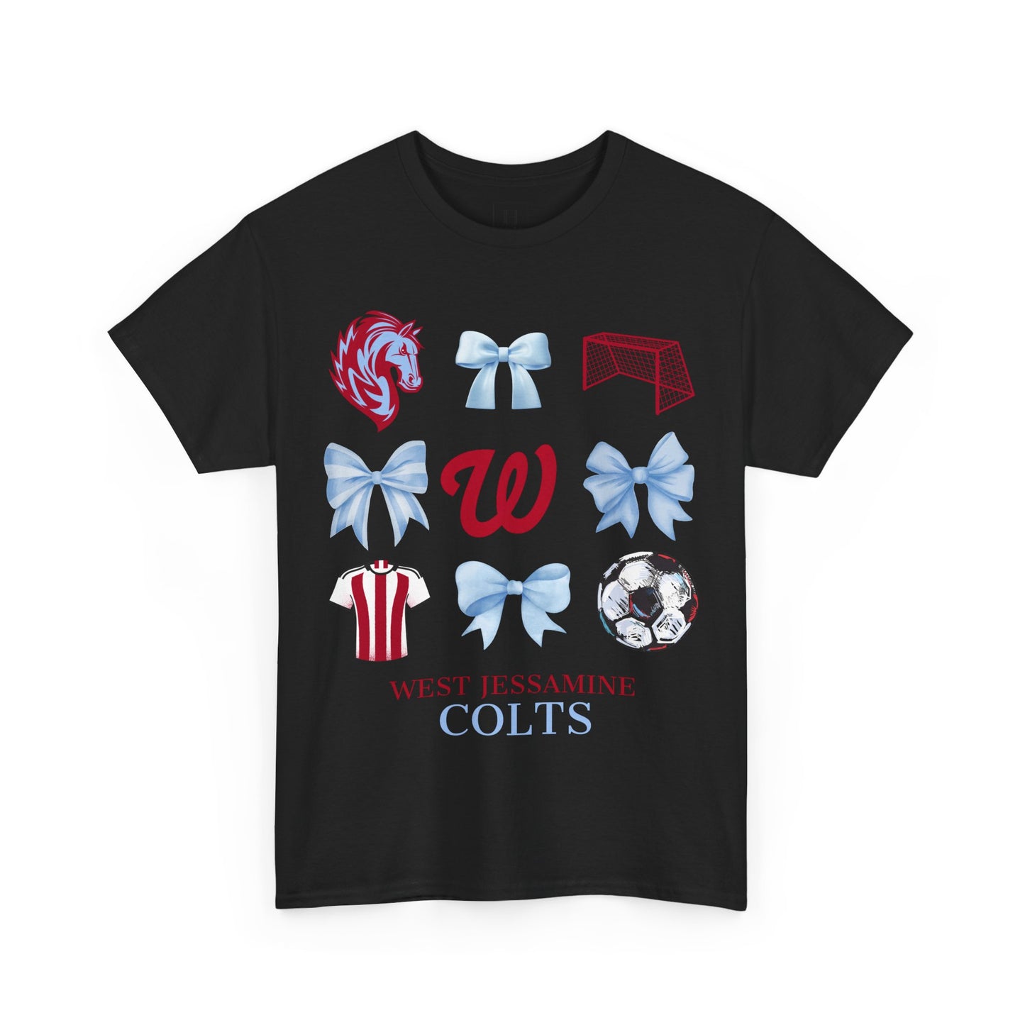 Copy of West Jessamine Colts Coquette Soccer Bows - Unisex Tee