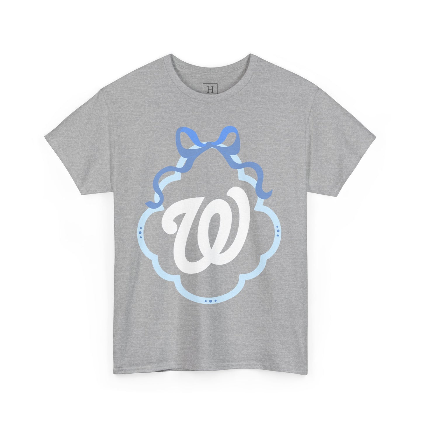 W COQUETTE BLUE BOW & BORDER