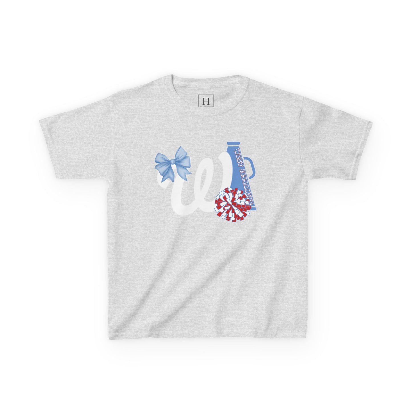 YOUTH -- West Jessamine Cheer Bow, Megaphone & Poms - Unisex Shirt