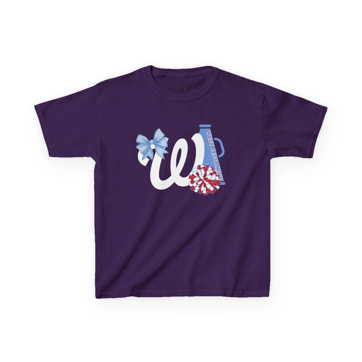 YOUTH -- West Jessamine Cheer Bow, Megaphone & Poms - Unisex Shirt