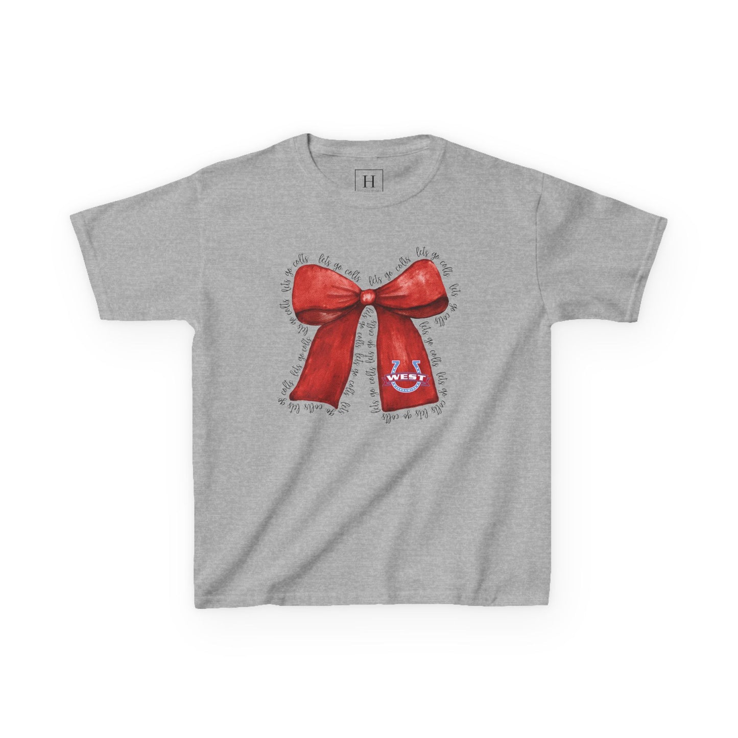 YOUTH --- Let's Go Colts Bow - West Horseshoe Logo Unisex T-Shirt