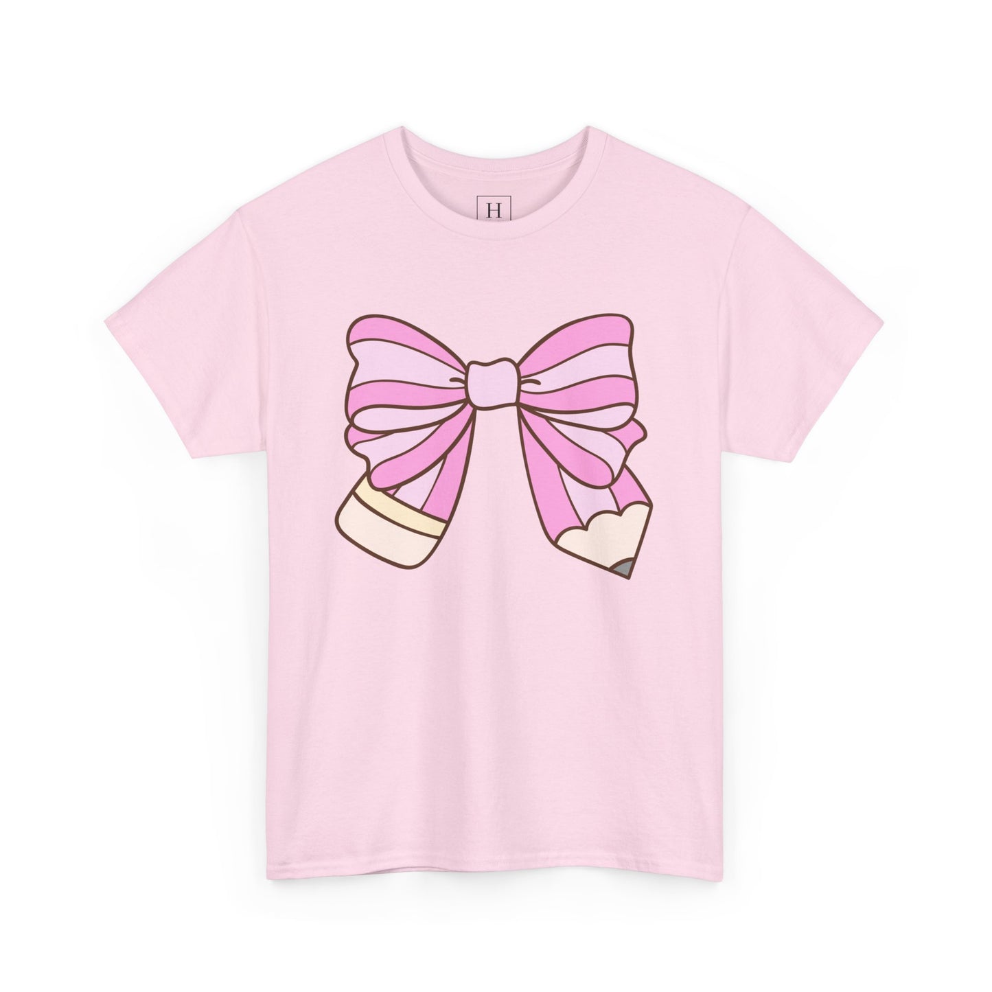 Teacher Pencil Bow Tee