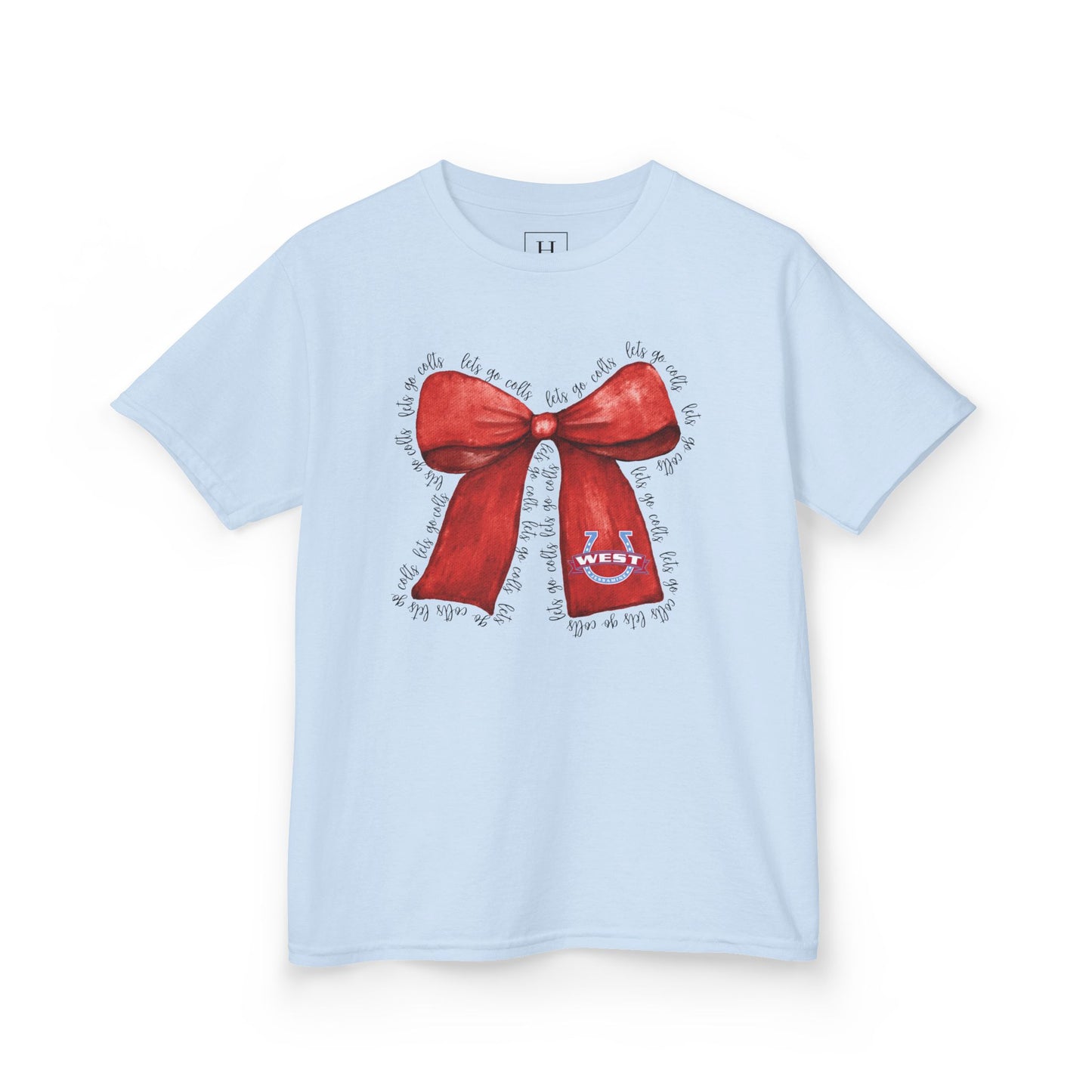 YOUTH --- Let's Go Colts Bow - West Horseshoe Logo Unisex T-Shirt