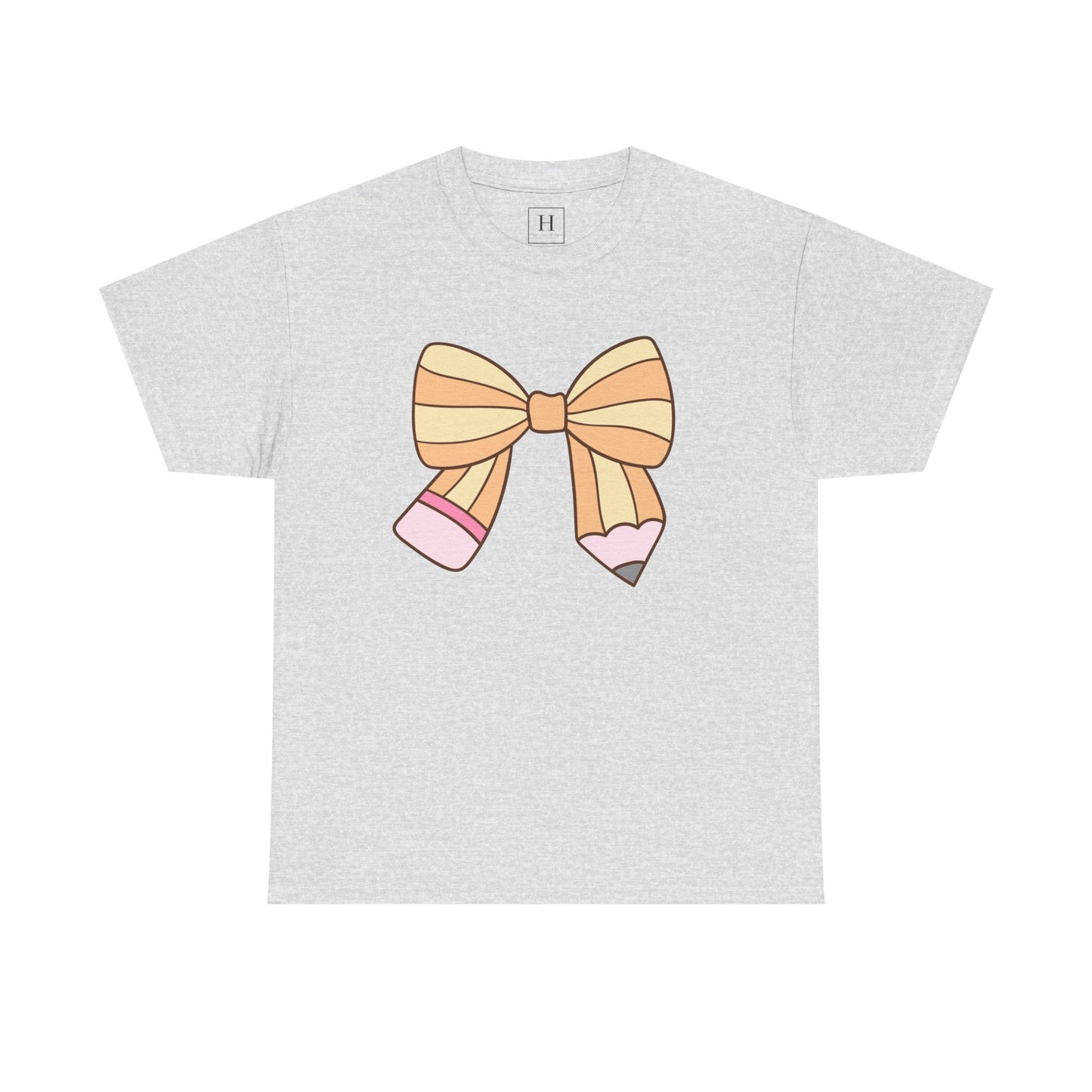 Teacher Pencil Bow Tee