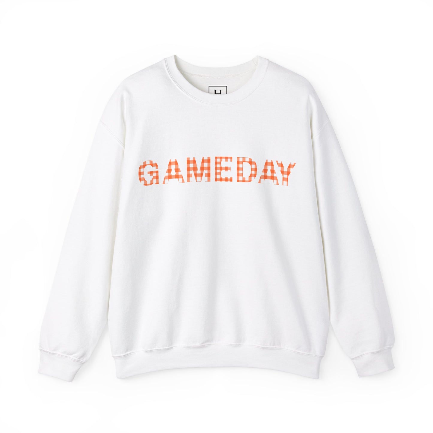 Game Day Orange Plaid Sweater
