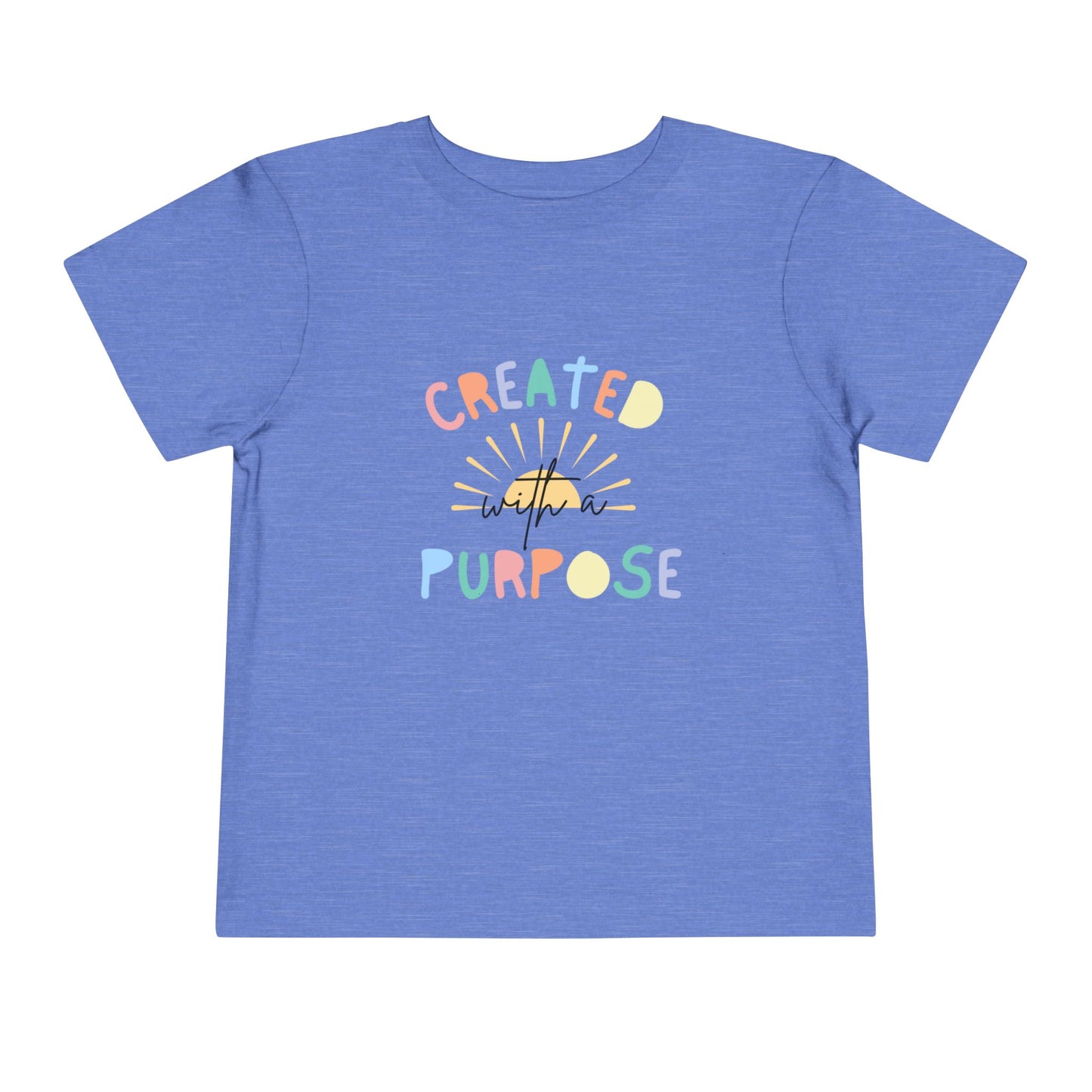 Toddler Created With A Purpose Christian Heavy Cotton Tee