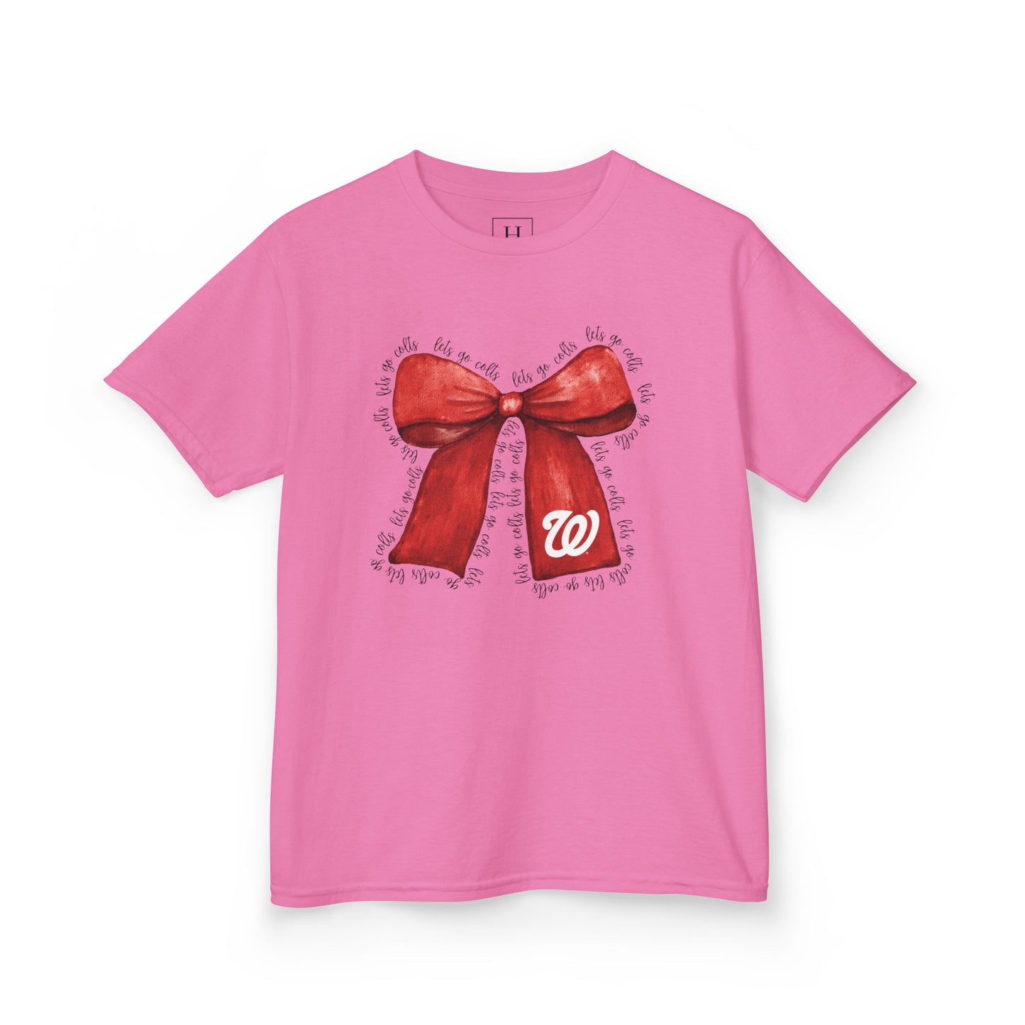 YOUTH - Let's Go Colts Bow - W Logo Unisex T-Shirt