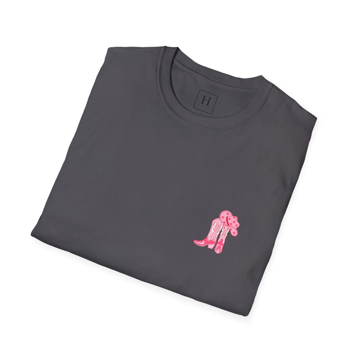 walk by faith cowgirl boot christian shirt (front and back)