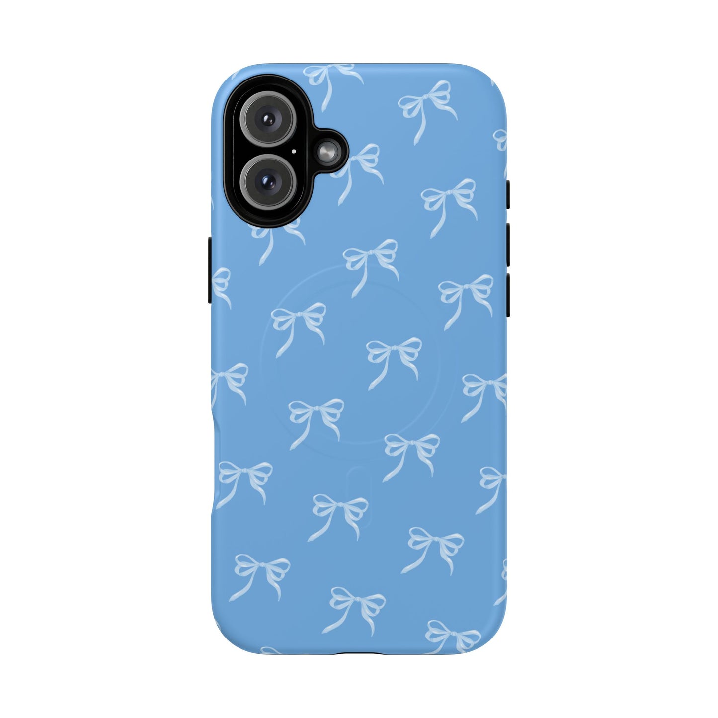Blue Bow Coquette Design Tough Phone Case, Cute Phone Cover, Durable iPhone Case, Stylish Gift for Her