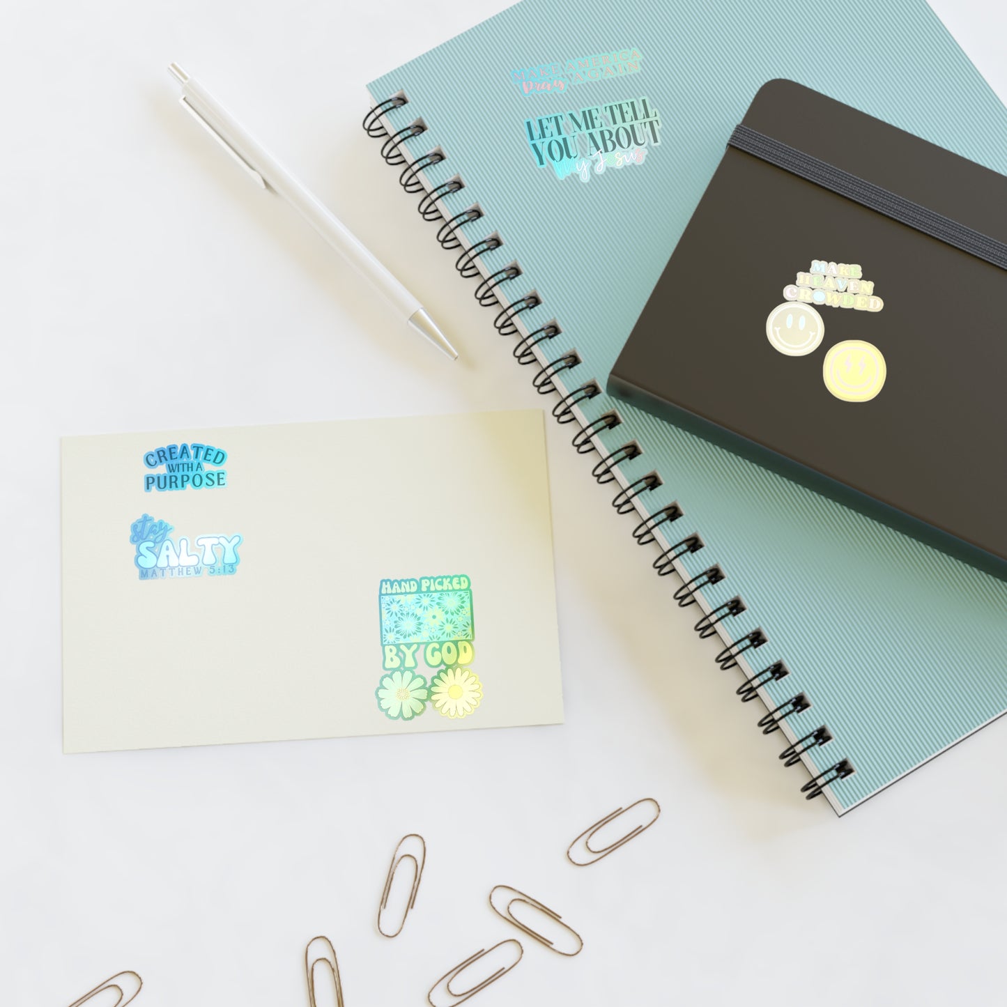 Christian Christian Sticker Sheets (Smiles, Flowers, and Quotes)