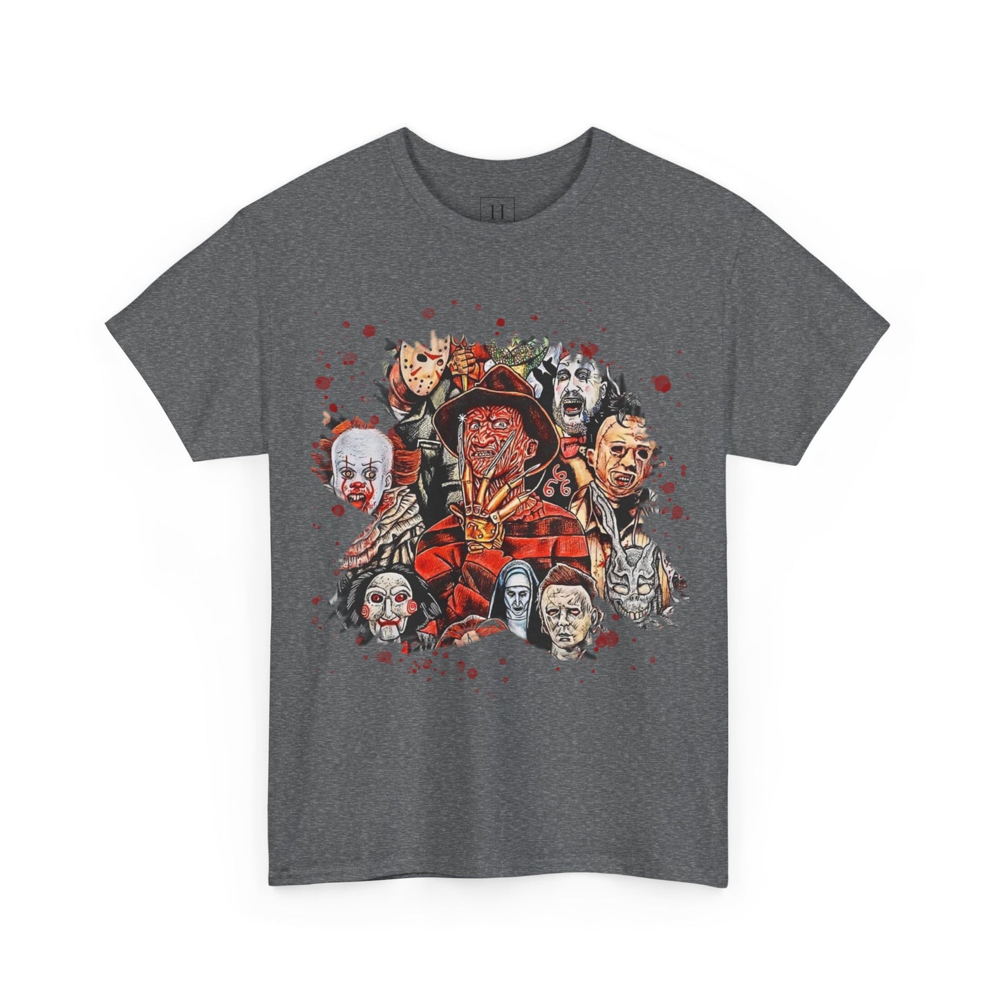 Halloween; Classic Horror Characters with Blood Splatter -- Unisex