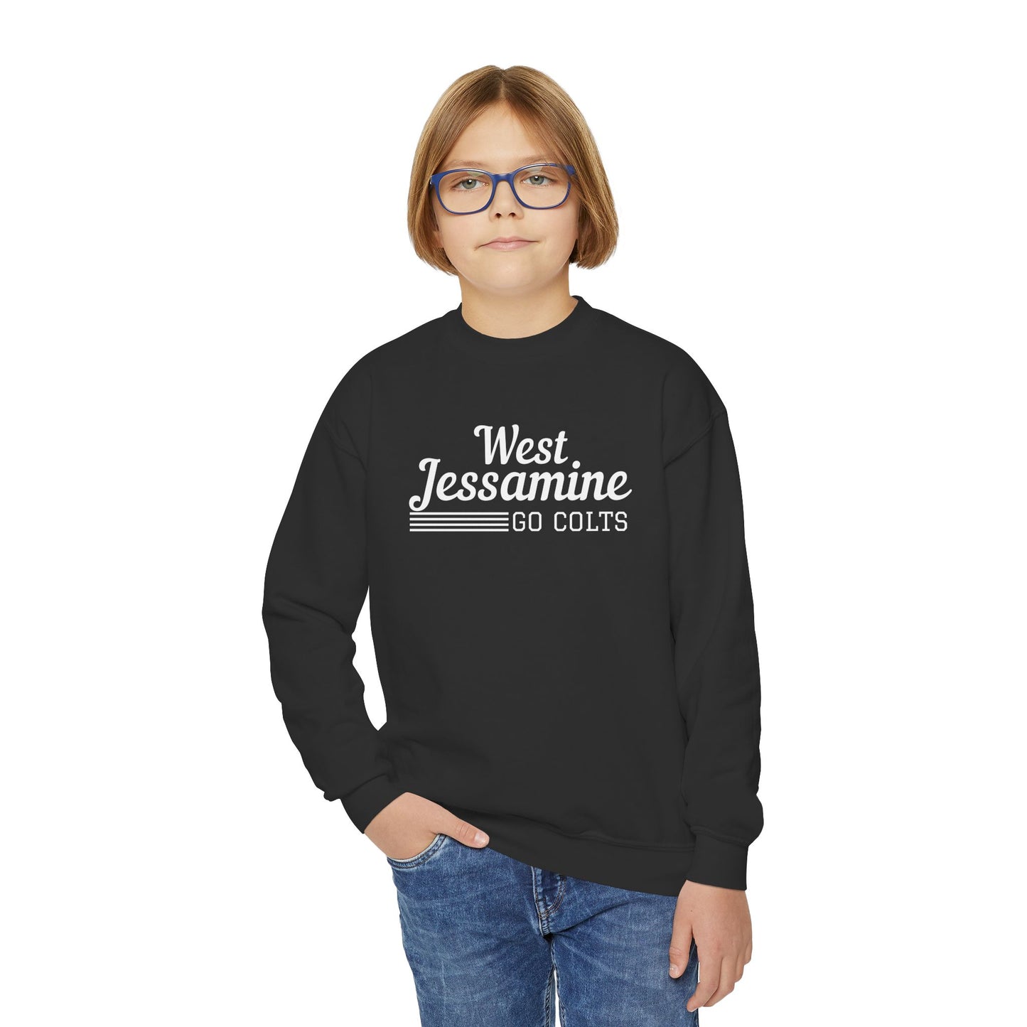 Youth Crewneck Sweatshirt - West Jessamine Colts - Unisex