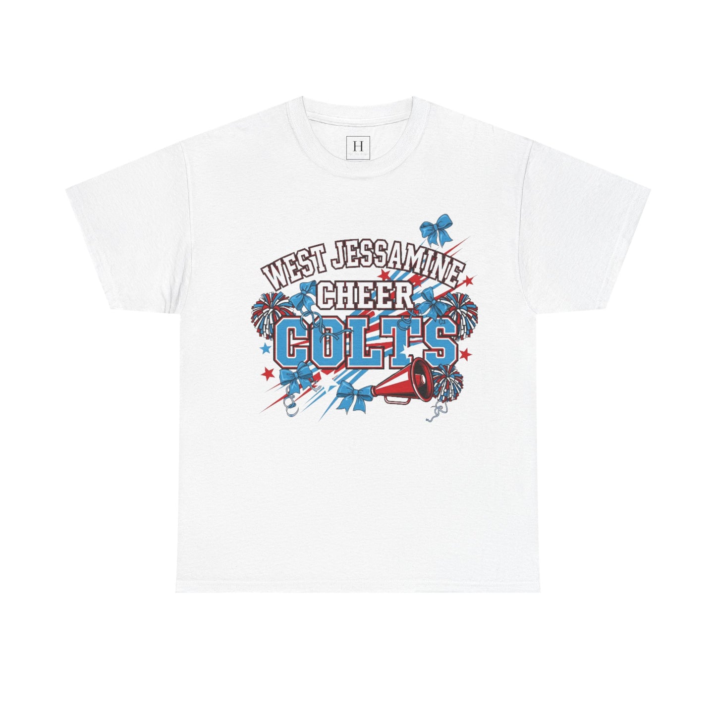 West Jessamine Cheer COLTS - Poms, Bows, Stars - Unisex Shirt
